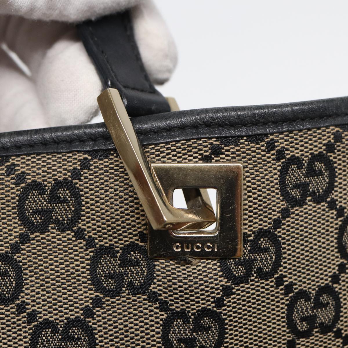 GUCCI GG Canvas Tote Bag Navy 002 1098 84228