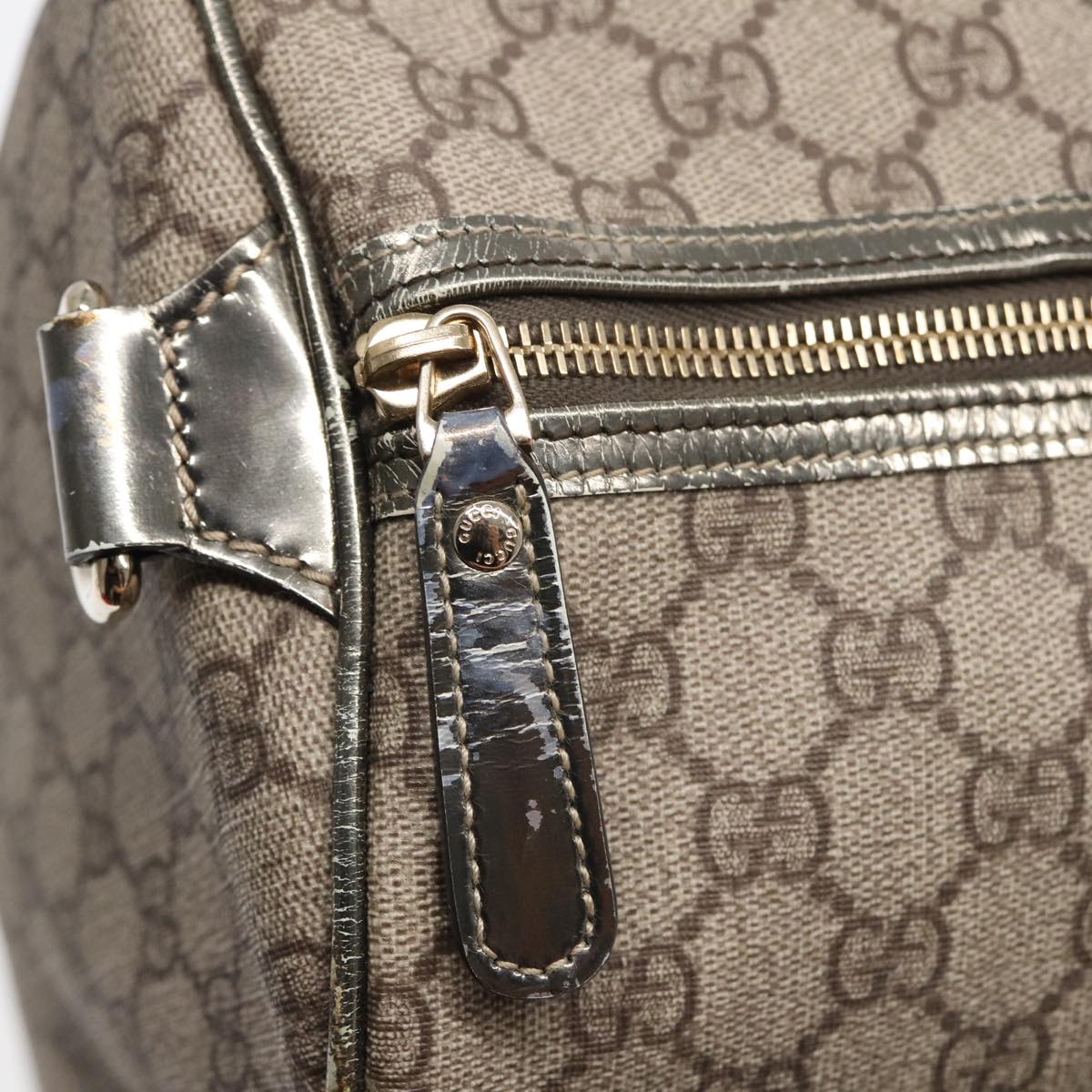GUCCI GG Supreme Boston Bag PVC Beige 193602 84231
