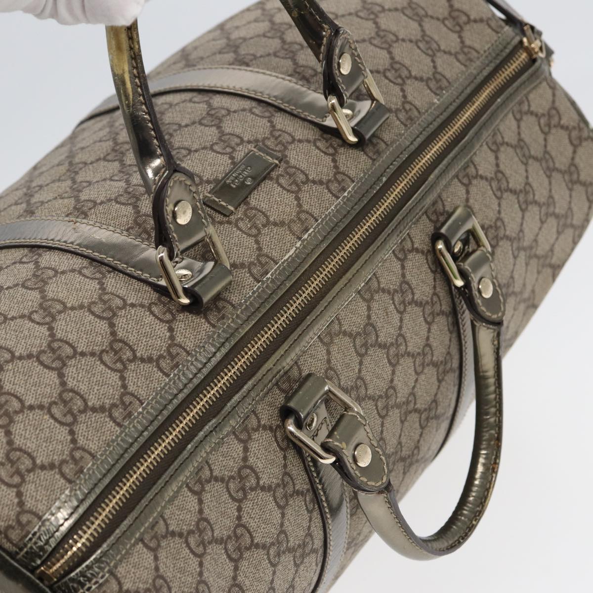 GUCCI GG Supreme Boston Bag PVC Beige 193602 84231