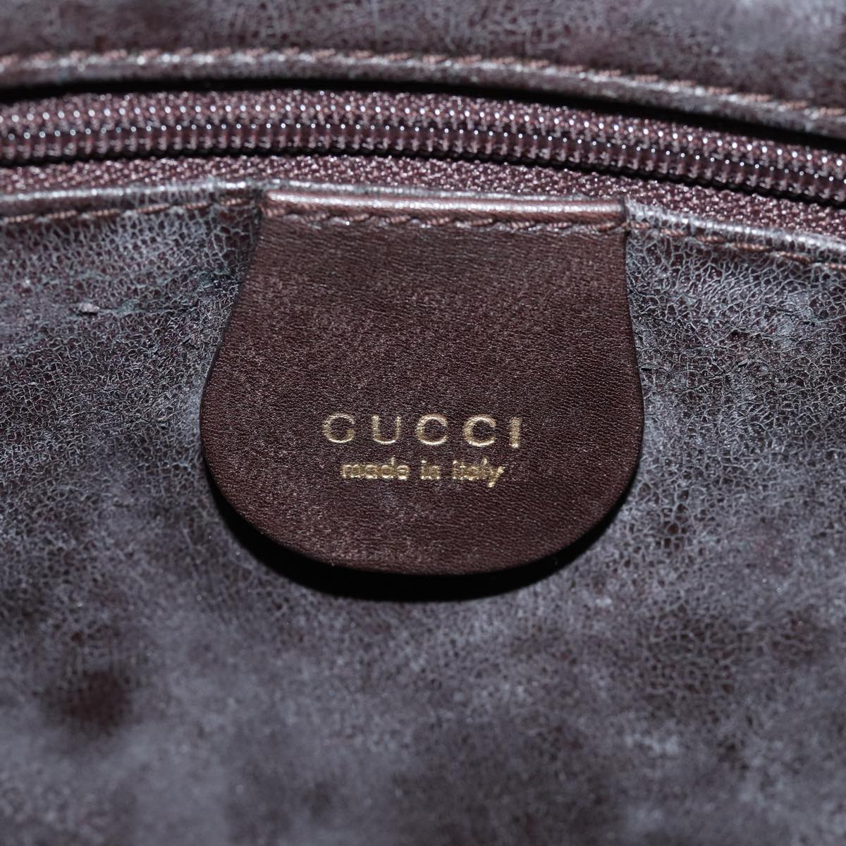 GUCCI Bamboo Shoulder Bag Leather Brown 001 2123 1777 84430