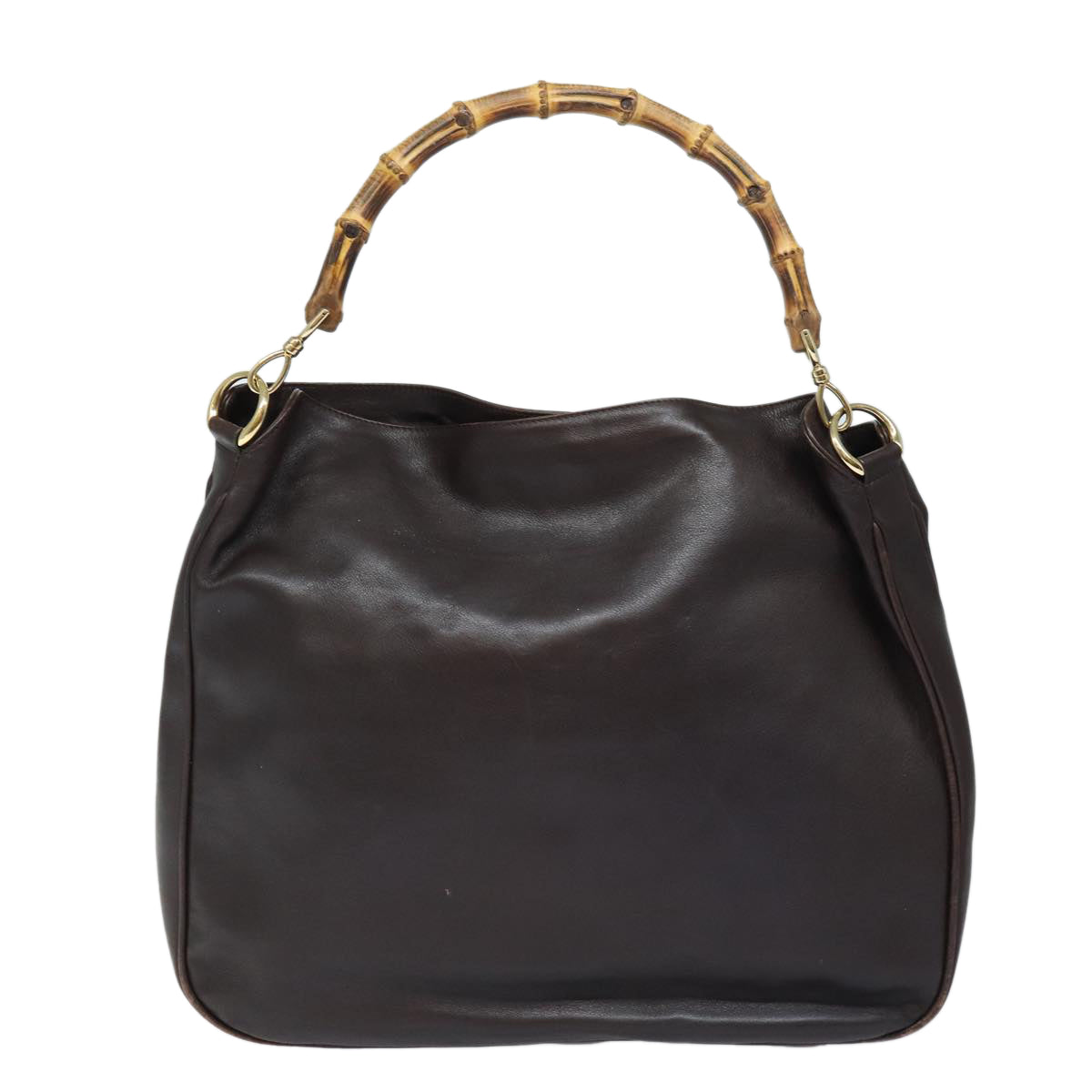 GUCCI Bamboo Shoulder Bag Leather Brown 001 2123 1777 84430
