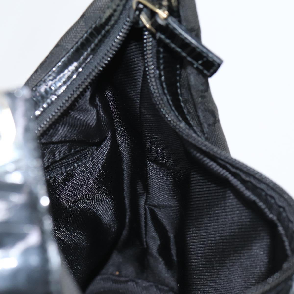 GUCCI GG Canvas Shoulder Bag Black 001 4204 84431