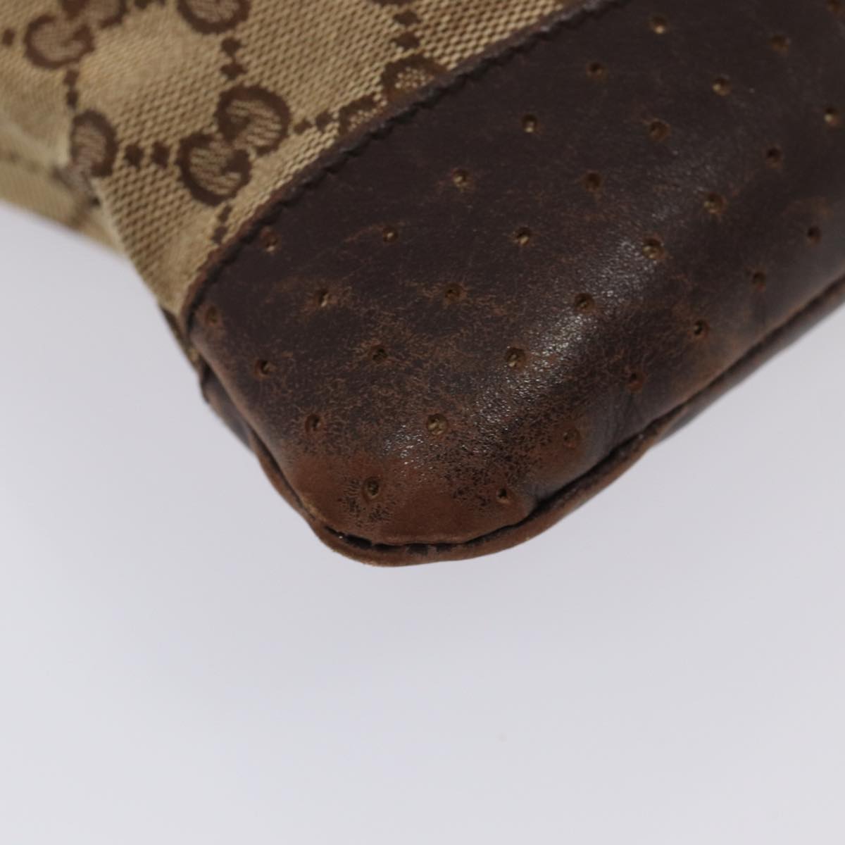 GUCCI GG Canvas Shoulder Bag Beige 145857 84432