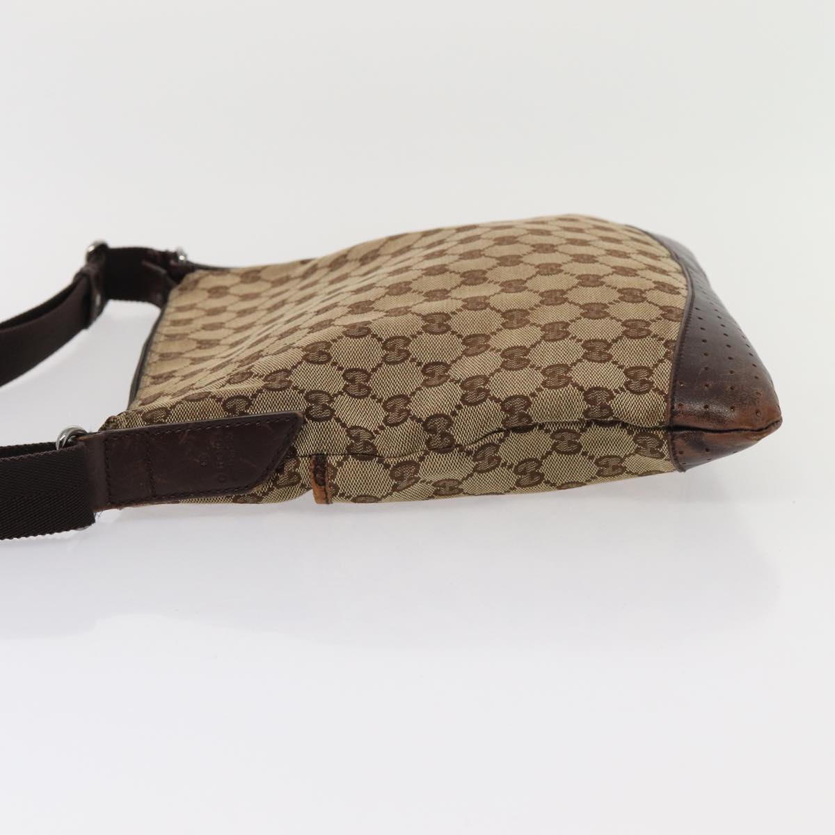 GUCCI GG Canvas Shoulder Bag Beige 145857 84432