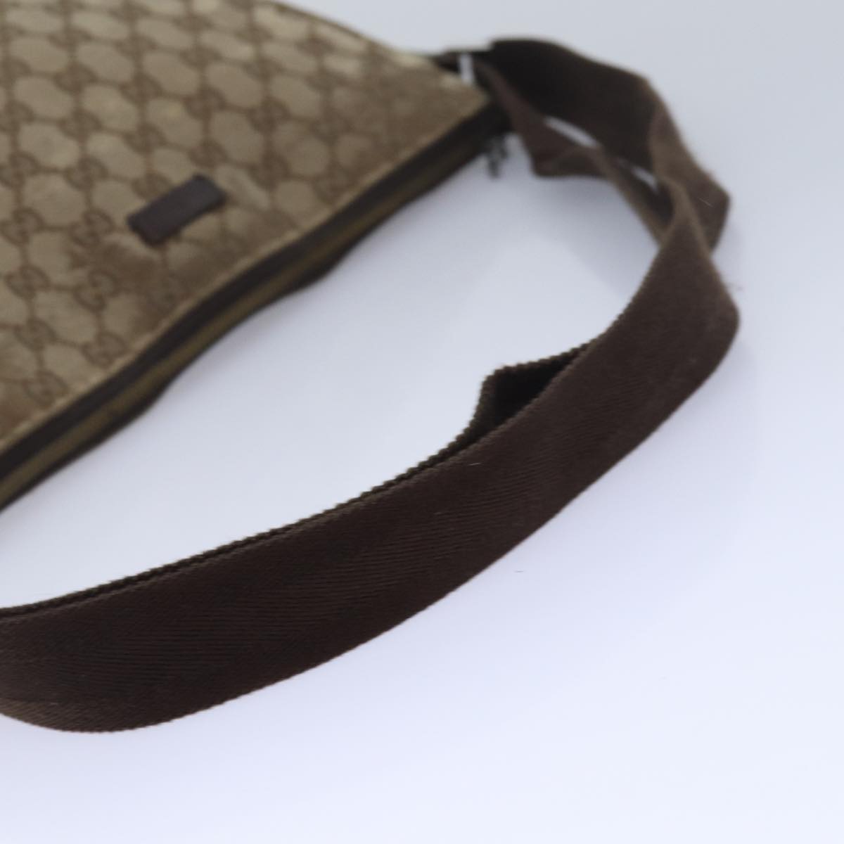 GUCCI GG Canvas Shoulder Bag Beige Brown 114273 84457