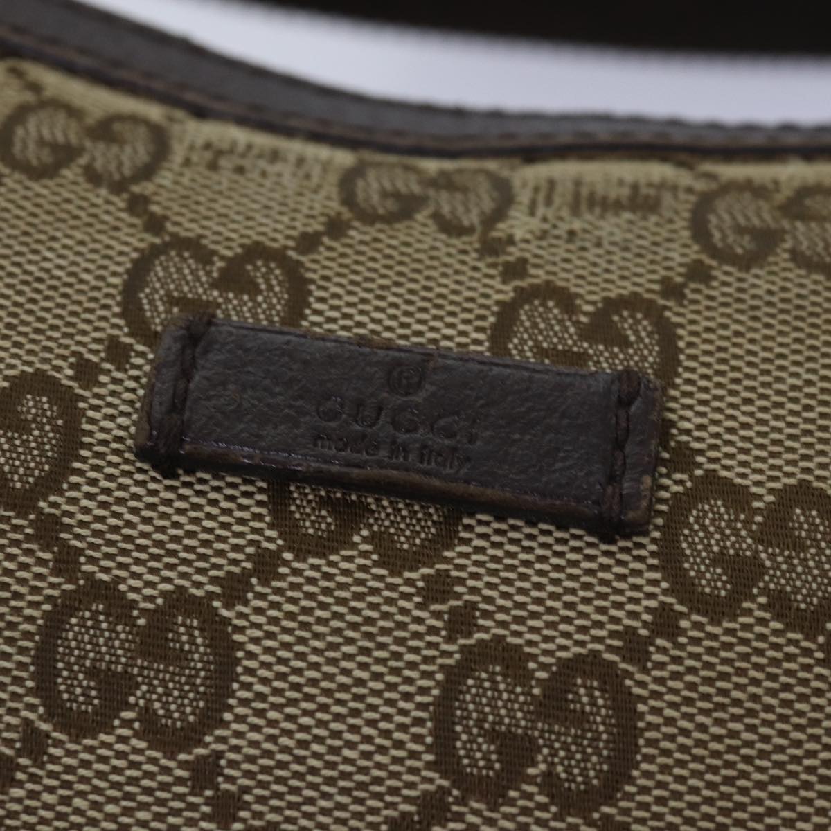 GUCCI GG Canvas Shoulder Bag Beige 122790 84458