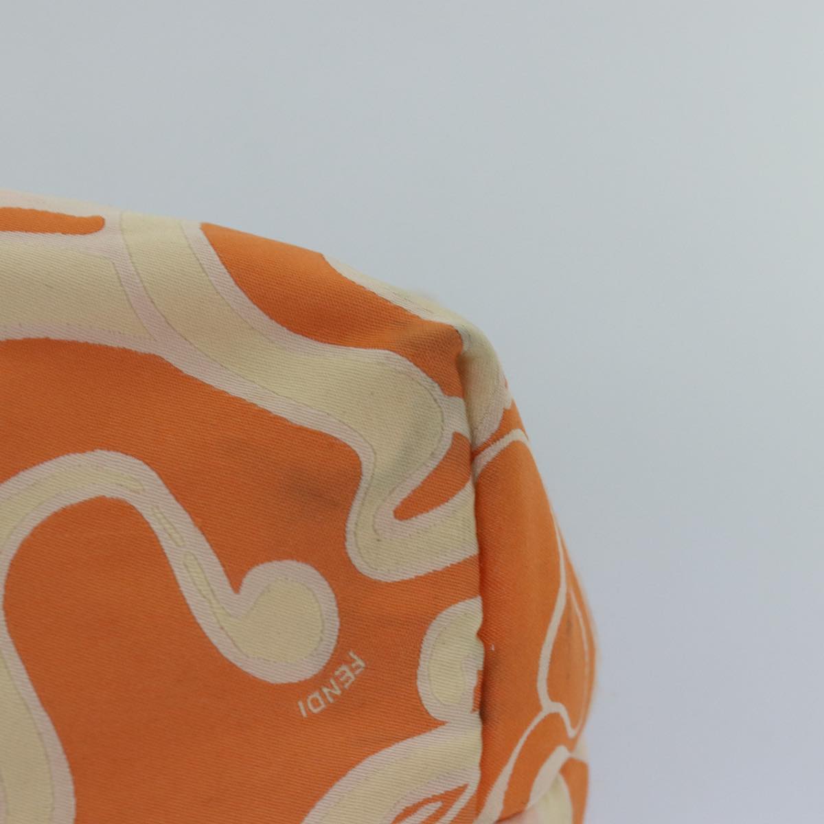 FENDI Tote Bag Canvas Orange Gold 84555