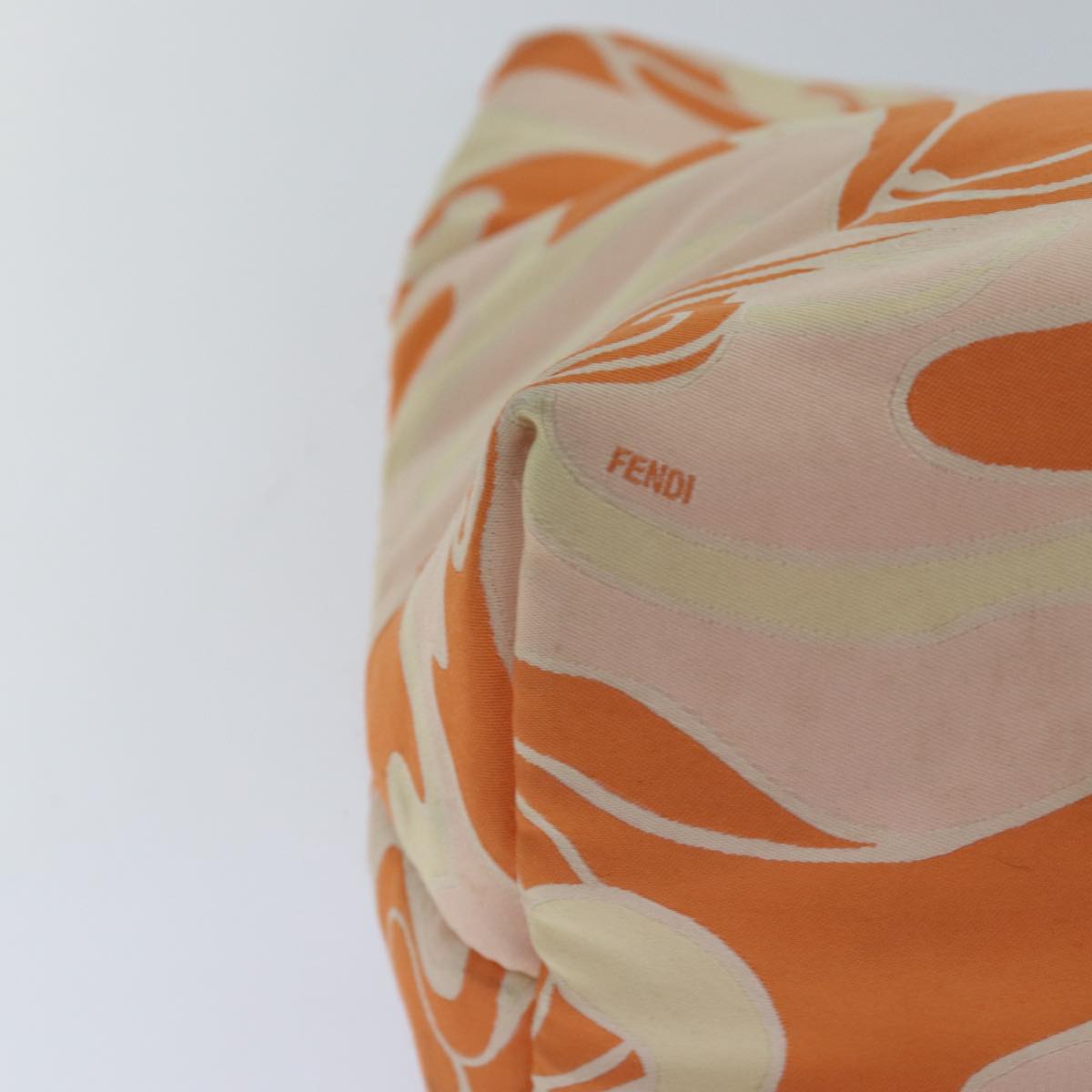 FENDI Tote Bag Canvas Orange Gold 84555