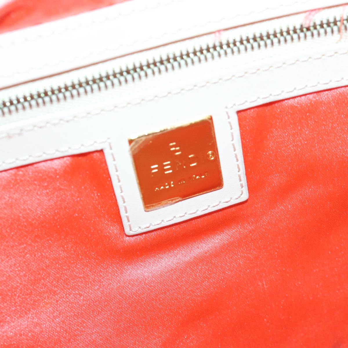 FENDI Tote Bag Canvas Orange Gold 84555