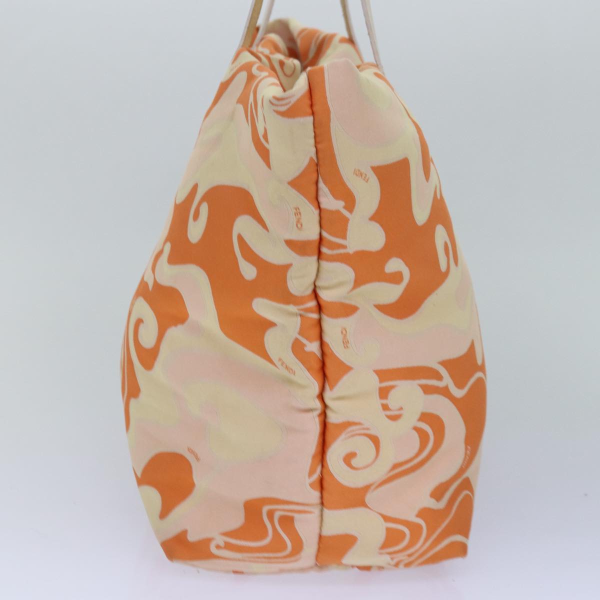 FENDI Tote Bag Canvas Orange Gold 84555