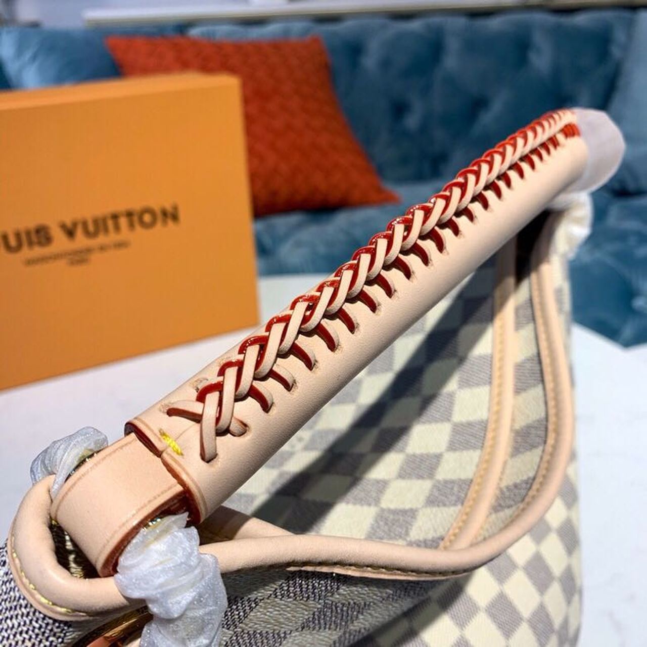 LV Artsy MM Damier Azur Canvas For Women, WomenÃ¢â‚¬â„¢s Handbags 16.1in/41cm LV N40253