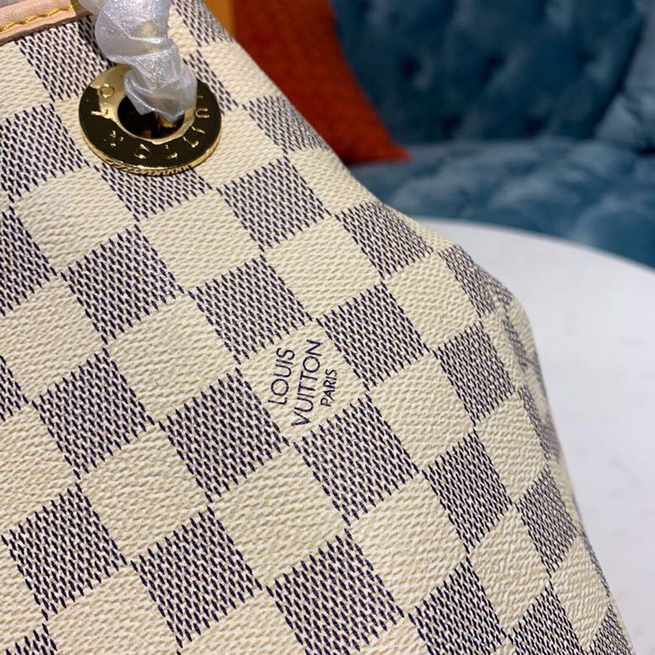 LV Artsy MM Damier Azur Canvas For Women, WomenÃ¢â‚¬â„¢s Handbags 16.1in/41cm LV N40253