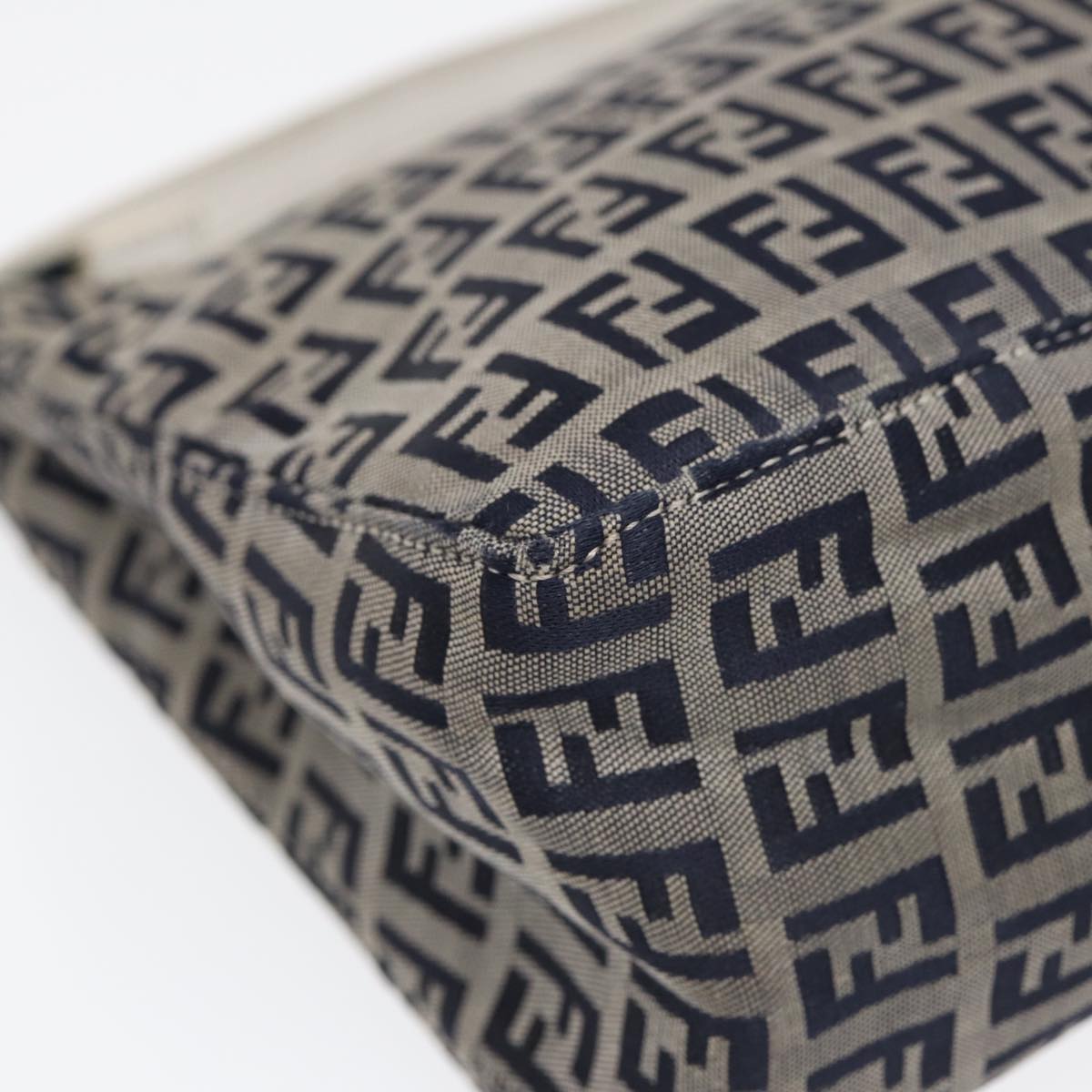 FENDI Zucchino Canvas Accessory Pouch Navy 84615