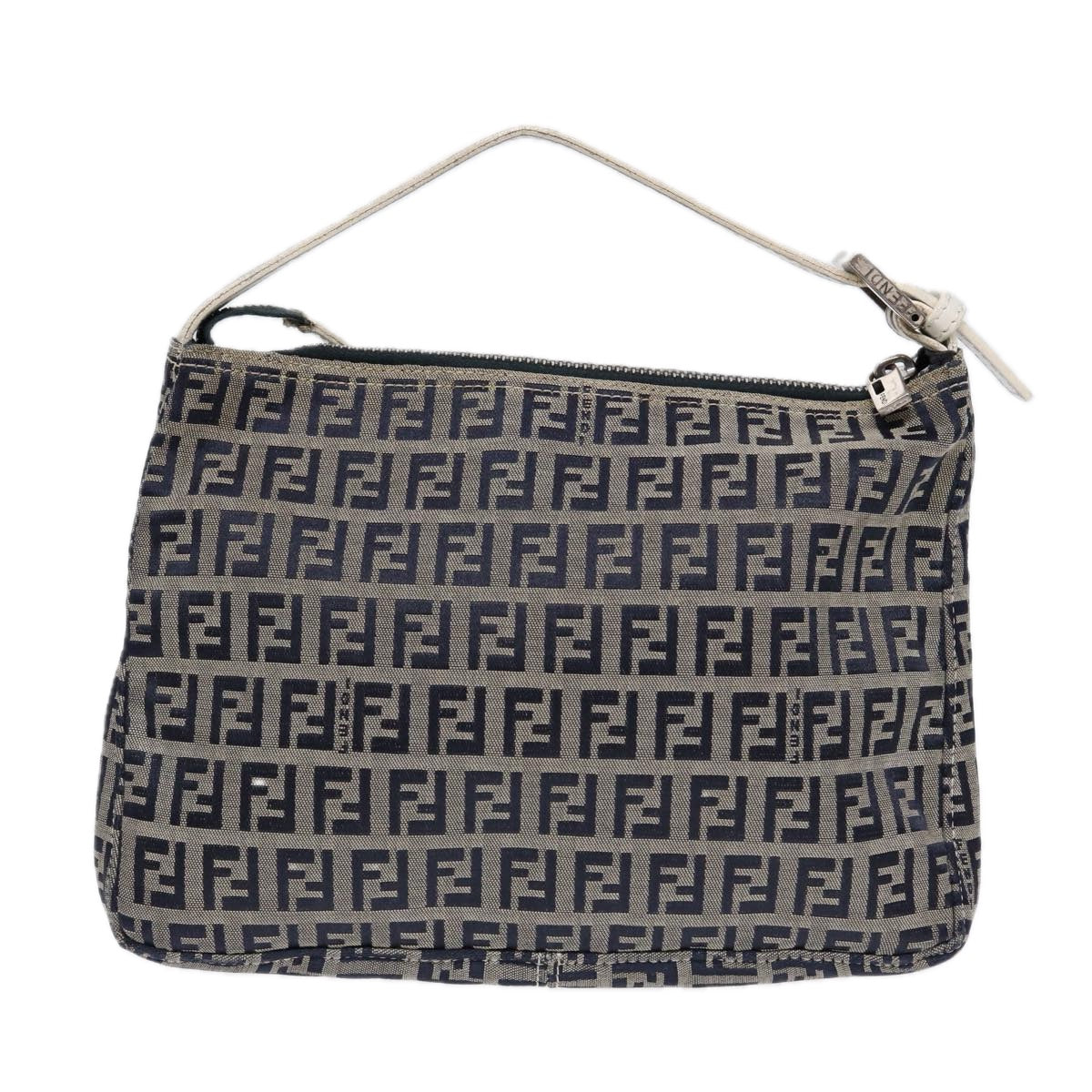 FENDI Zucchino Canvas Accessory Pouch Navy 84615