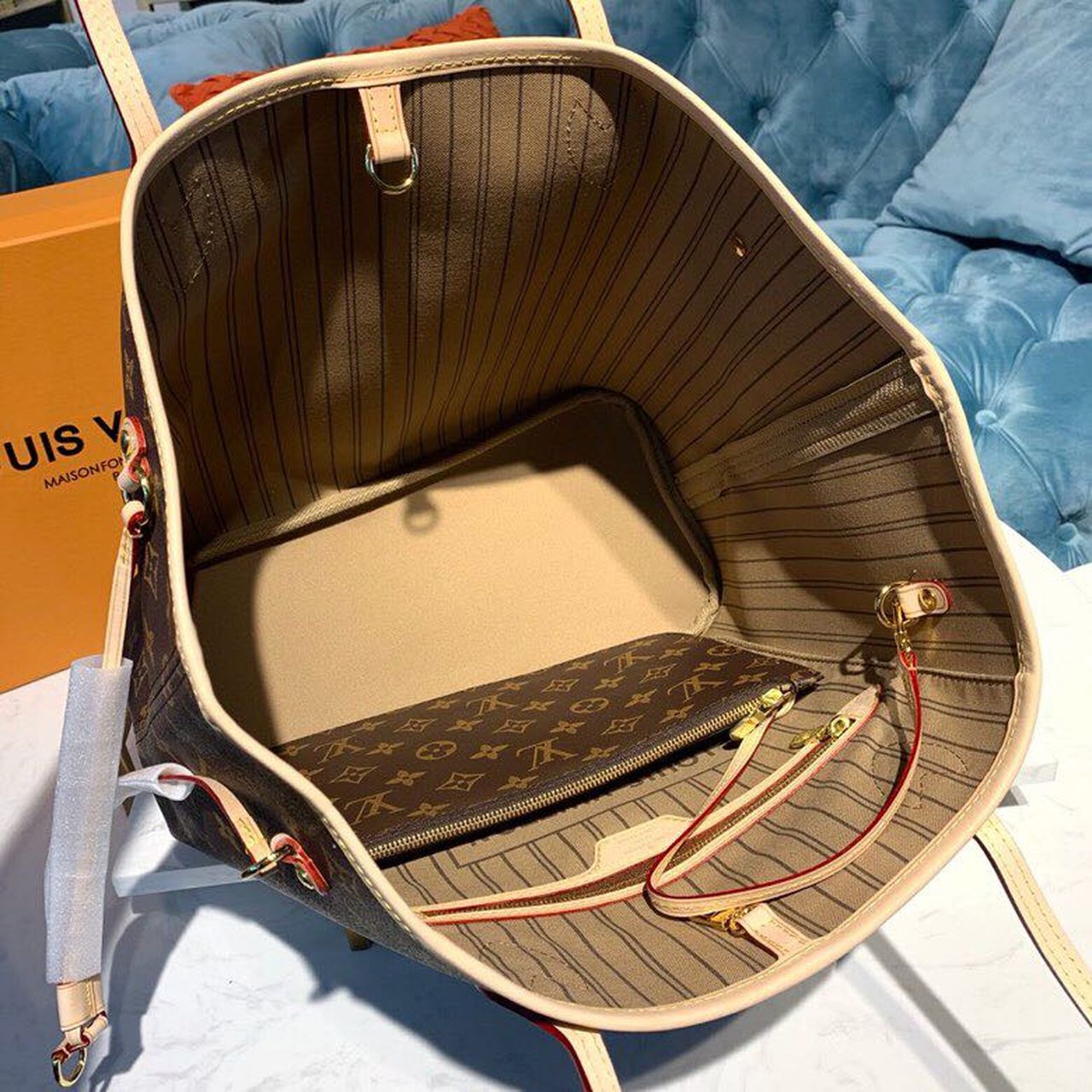 LV Neverfull MM Tote Bag Monogram Canvas For Women, WomenÃ¢â‚¬â„¢s Handbags, Shoulder Bags 12.6in/32cm LV M40995