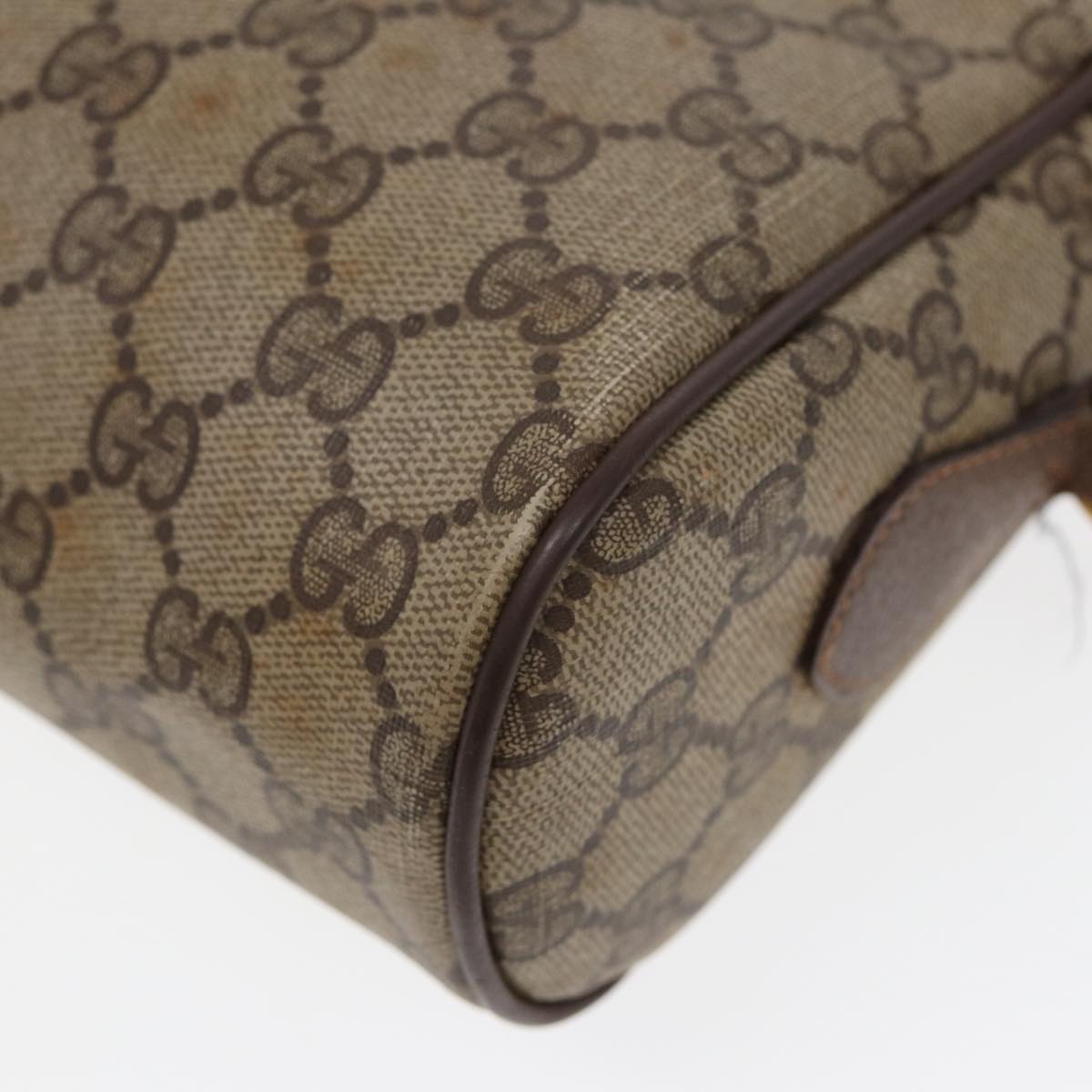GUCCI GG Supreme Web Sherry Line Shoulder Bag PVC Beige Red 56 02 088 84753