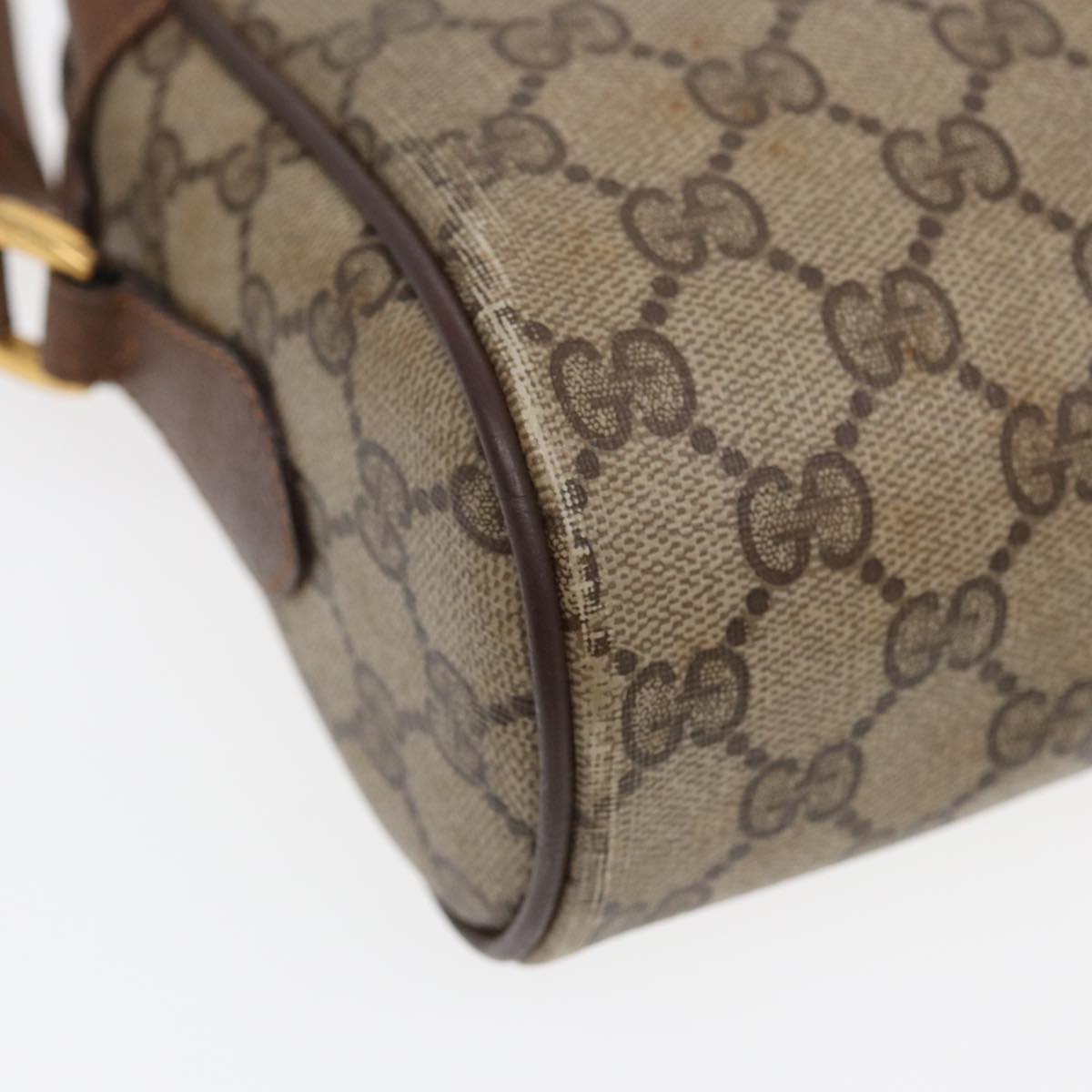 GUCCI GG Supreme Web Sherry Line Shoulder Bag PVC Beige Red 56 02 088 84753