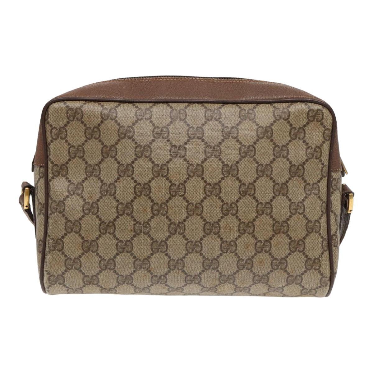 GUCCI GG Supreme Web Sherry Line Shoulder Bag PVC Beige Red 56 02 088 84753