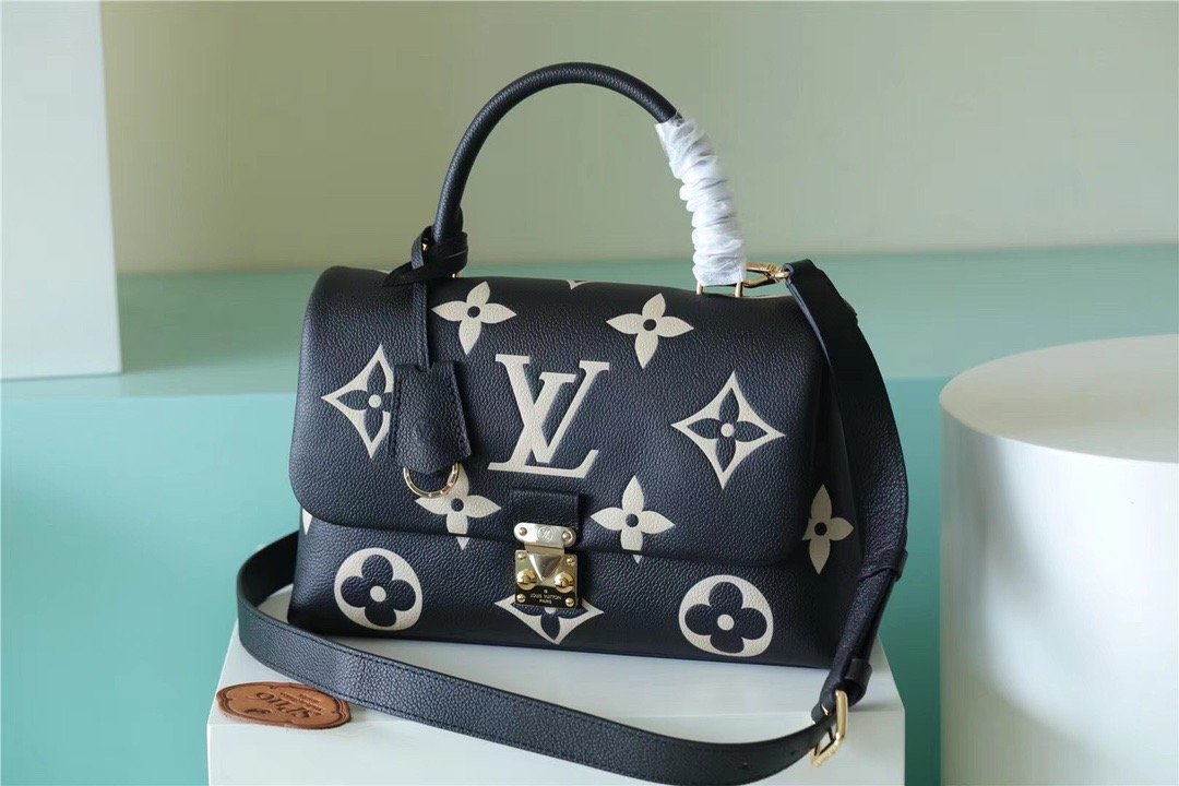 LV Madeleine MM Monogram Empreinte Black / Beige For Women,  Shoulder and Crossbody Bags 11.8in/30cm LVÃ‚Â 