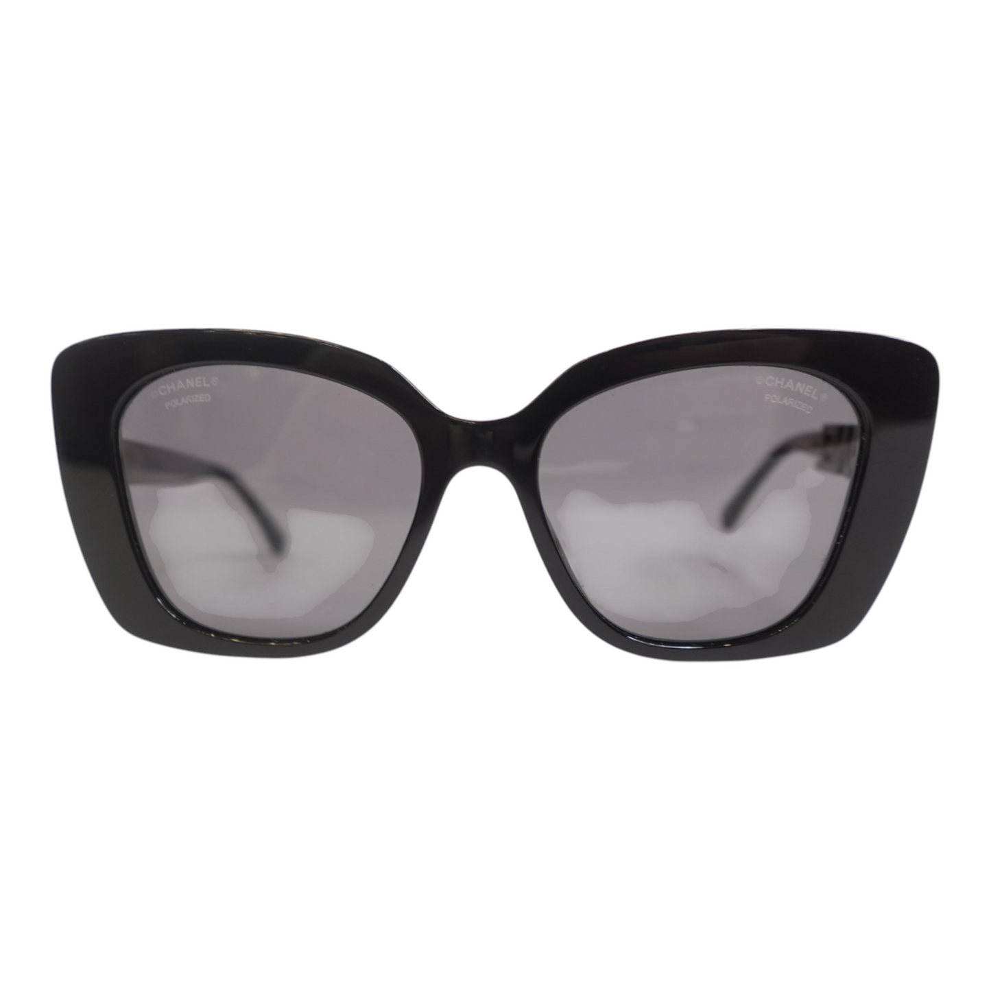Chanel Black Square Cat Eye Sunglasses