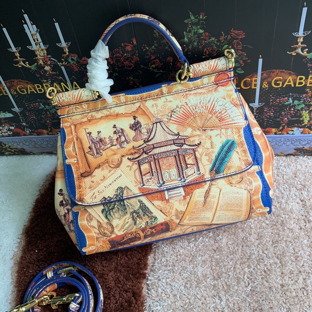GLAMI 90s Sicily Bag With Logo Print Multicolor For Women 10.2in/26cm GLAMI