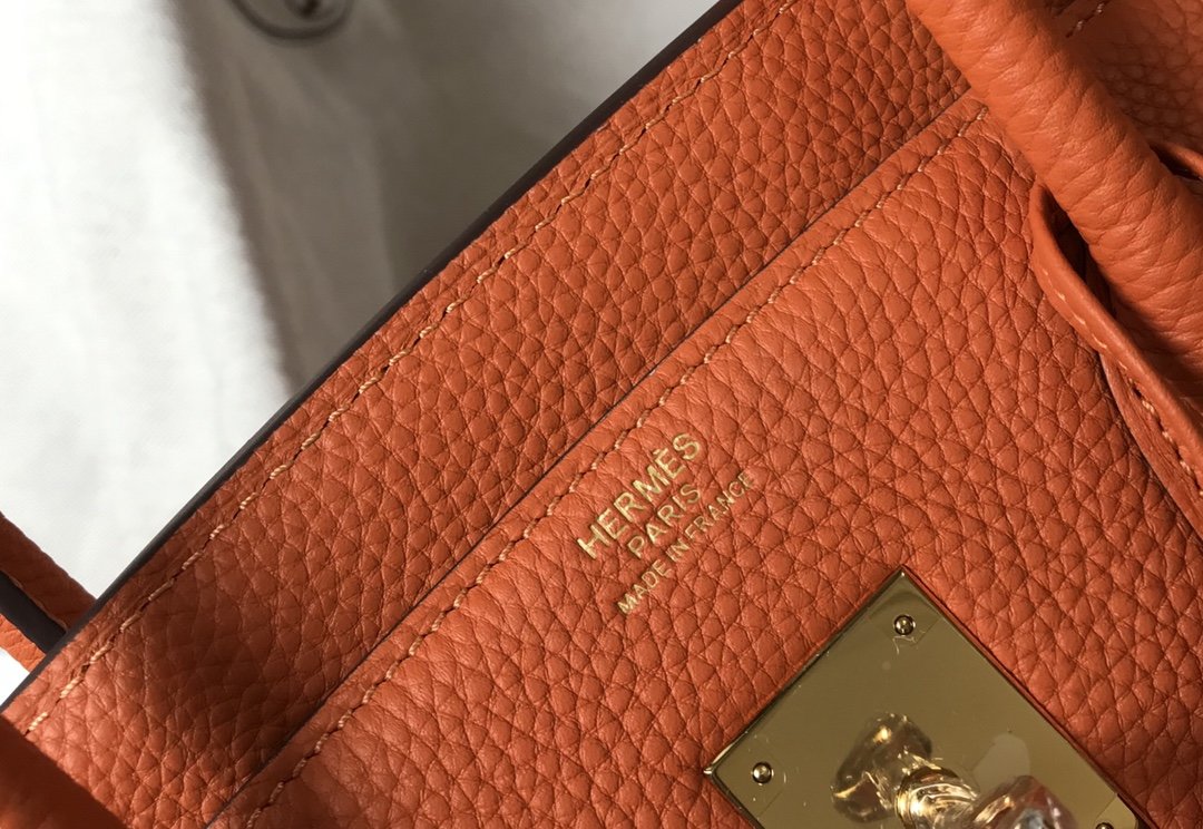 GLAMI Birkin Orange Togo Gold Hardware Bag For Women, Handbags, Shoulder Bags 30cm/12in