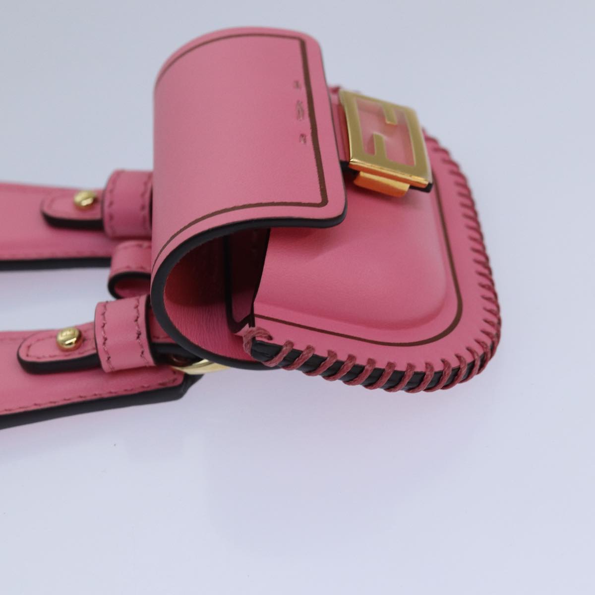 FENDI AirPods Case Pouch Leather Pink 86208