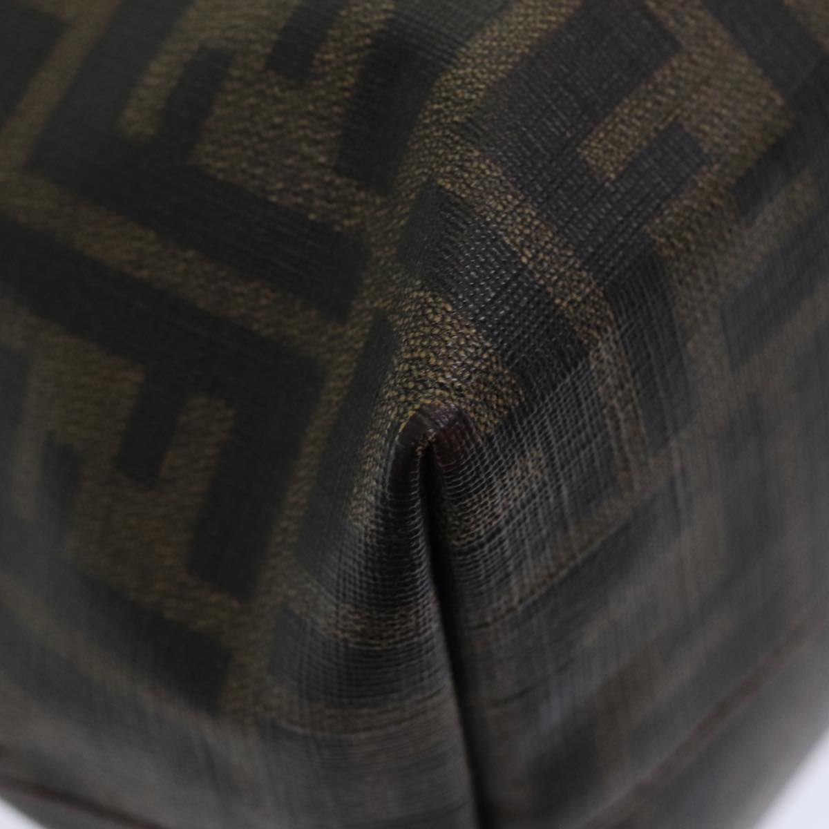FENDI Zucca Canvas Tote Bag Brown Black gold 86249