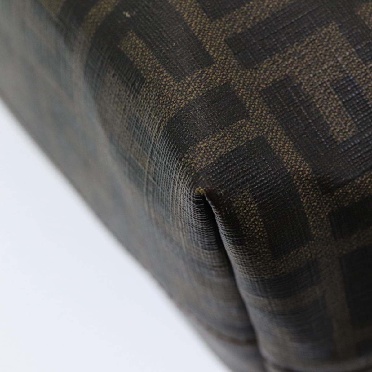 FENDI Zucca Canvas Tote Bag Brown Black gold 86249