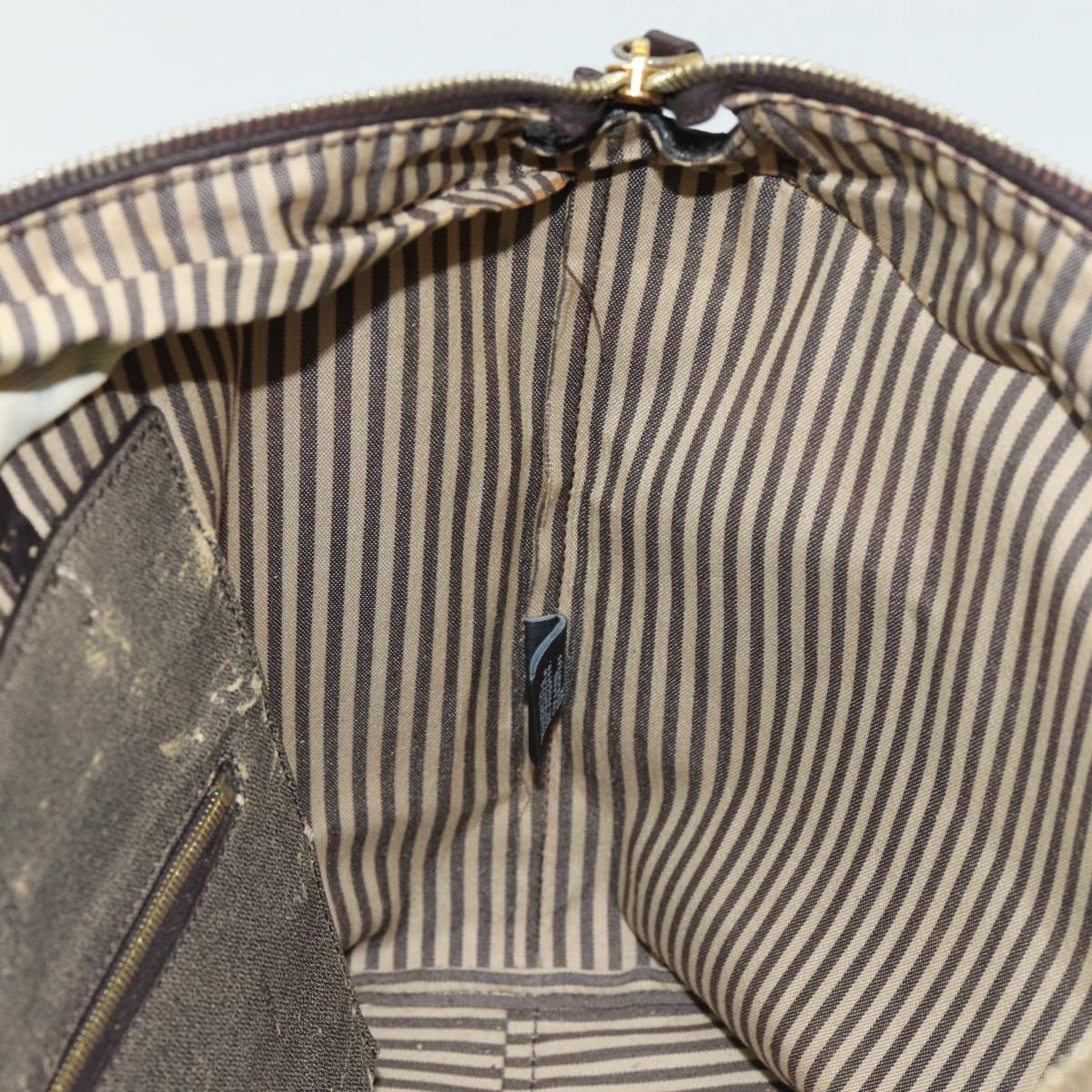 FENDI Zucca Canvas Tote Bag Brown Black gold 86249