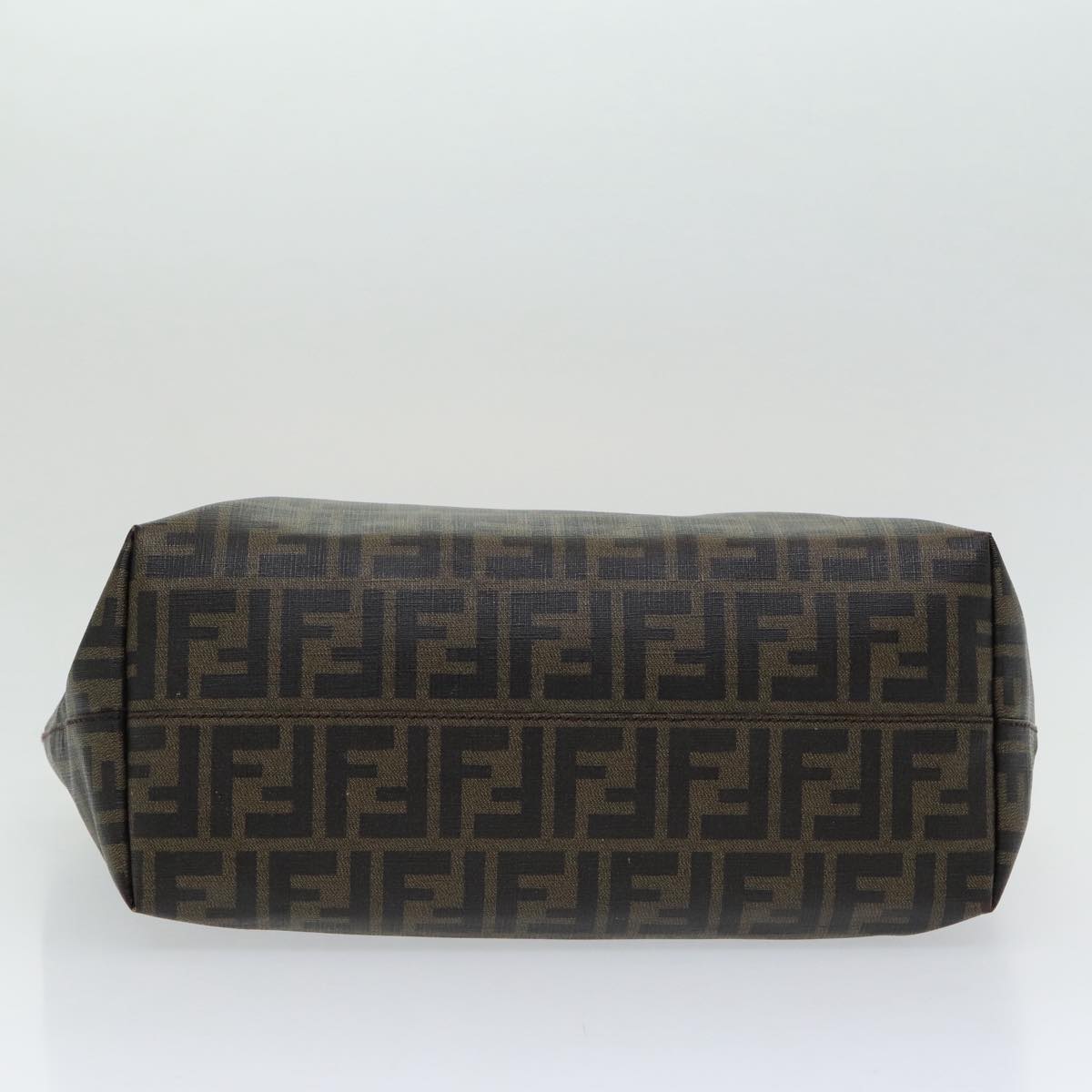 FENDI Zucca Canvas Tote Bag Brown Black gold 86249