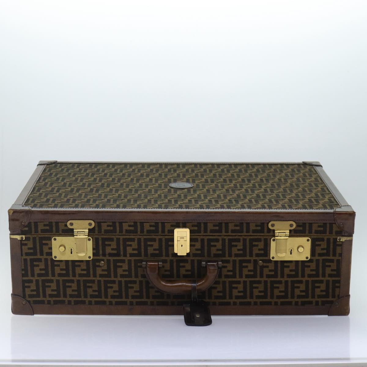 FENDI Zucca Canvas Trunk Brown 86274