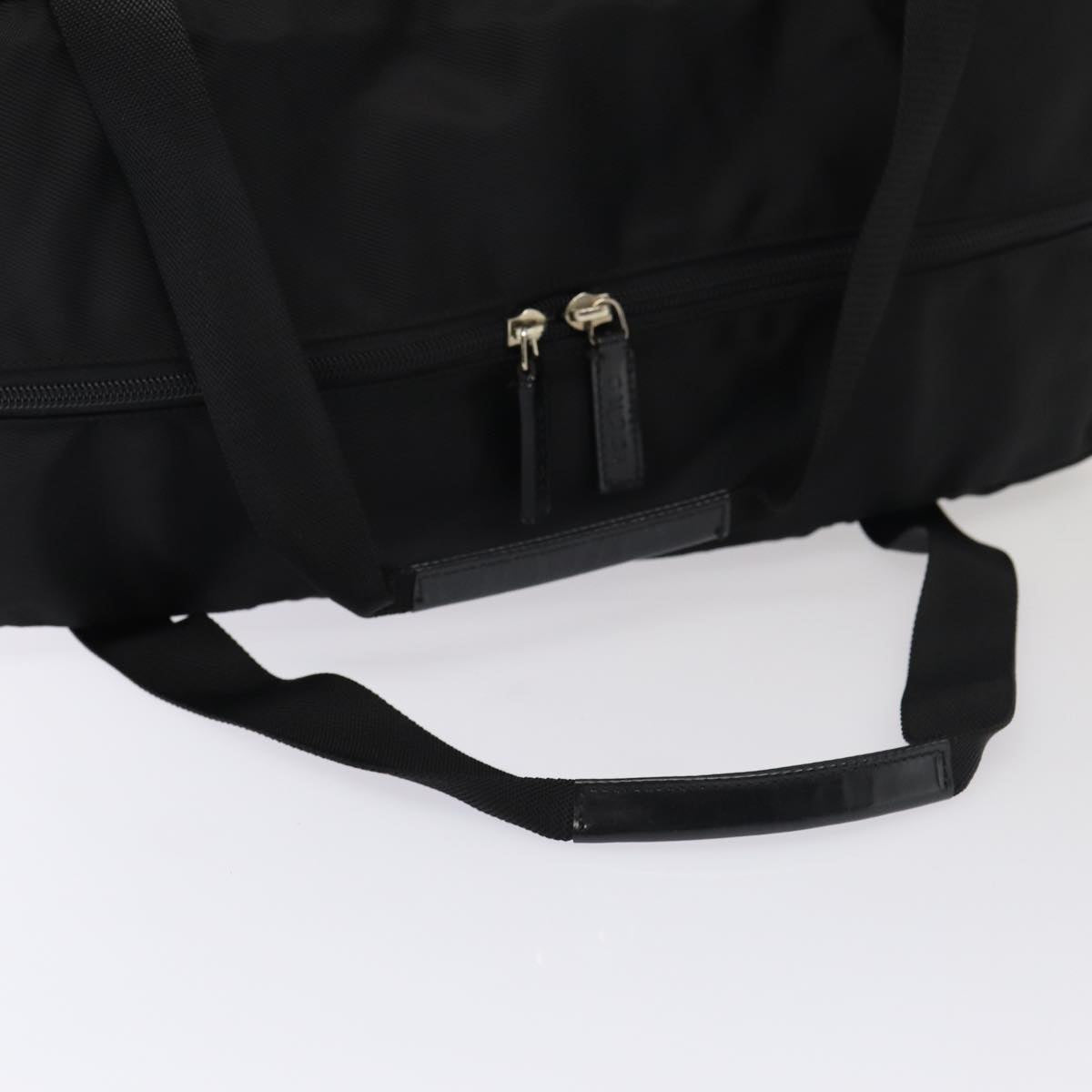 GUCCI Boston Bag Nylon Black Silver 012 0389 002058 86461