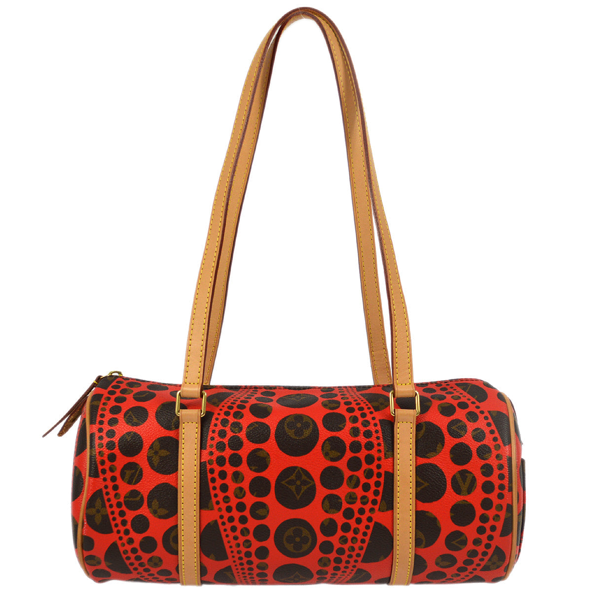 Louis Vuitton Red Pumpkin dot Papillon Handbag M40689