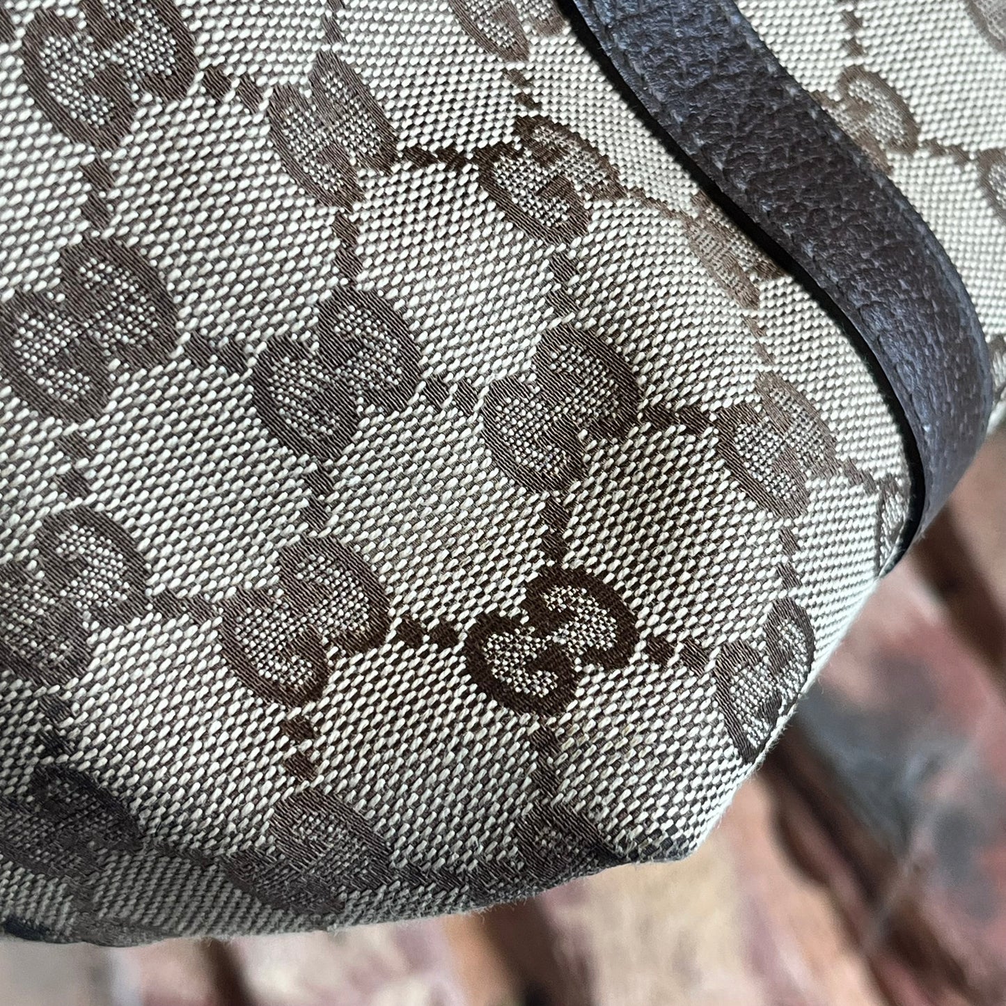 GUCCI Abbey Medium GG Monogram Canvas Tote Bag