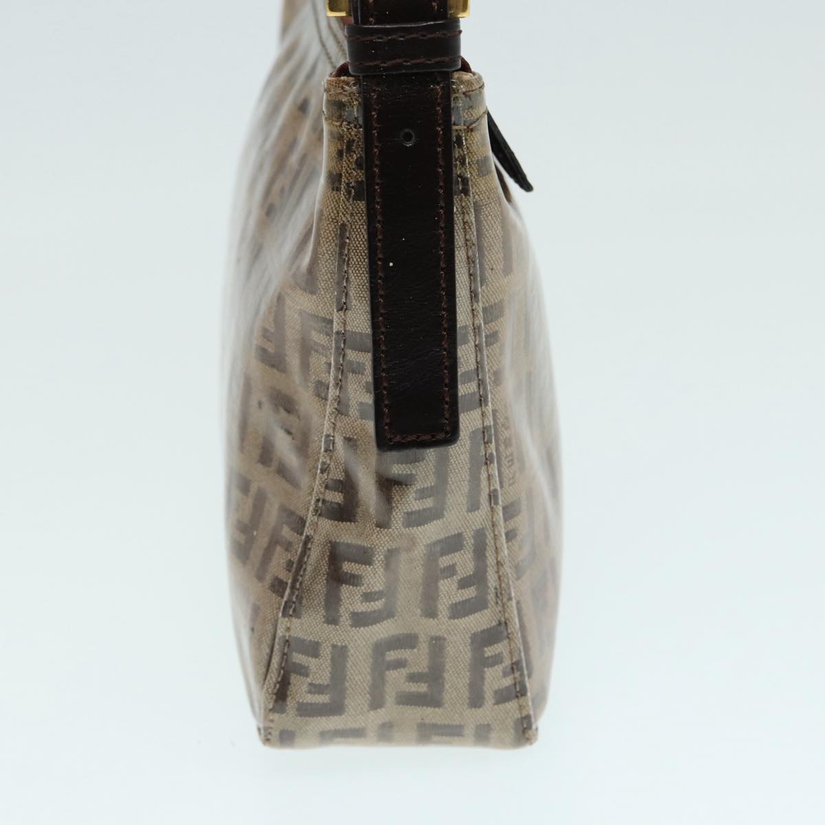 FENDI Zucchino Canvas Hand Bag Beige Gold 87208