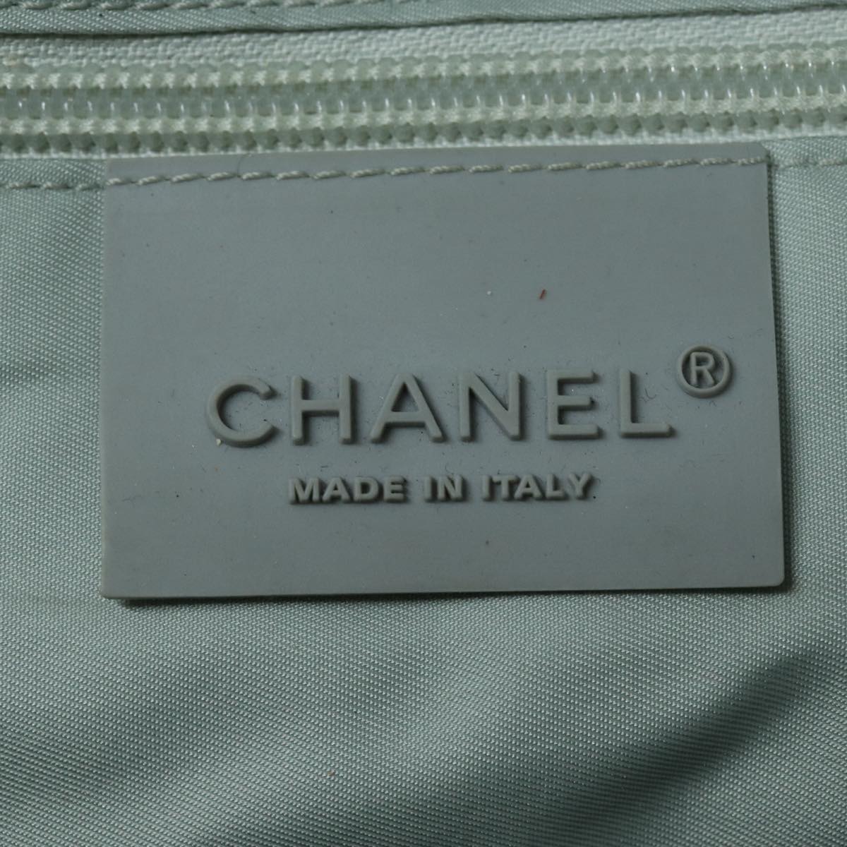 CHANEL Sports Tote Bag Nylon Gray CC 87271