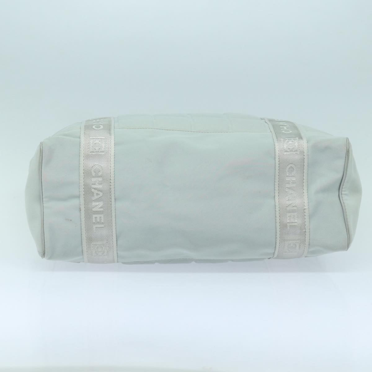 CHANEL Sports Tote Bag Nylon Gray CC 87271