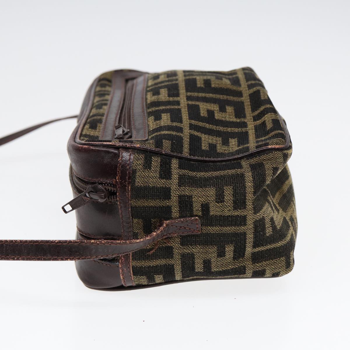 FENDI Zucca Canvas Pecan Canvas Shoulder Bag 2Set Brown Beige 87321