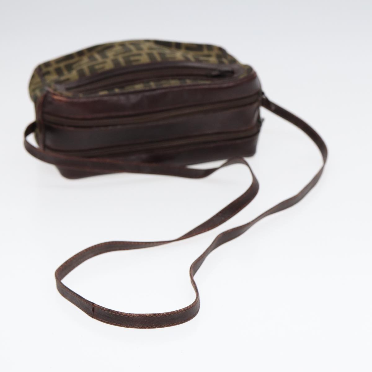 FENDI Zucca Canvas Pecan Canvas Shoulder Bag 2Set Brown Beige 87321