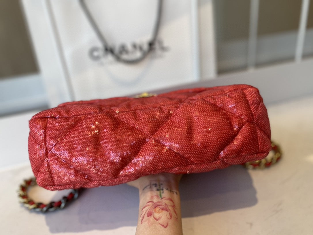 CHL 19 GlamIap Bag Gold Hardware Red For Women Handbags, Shoulder Bags 10.2in/26cm AS1160Ã‚Â 