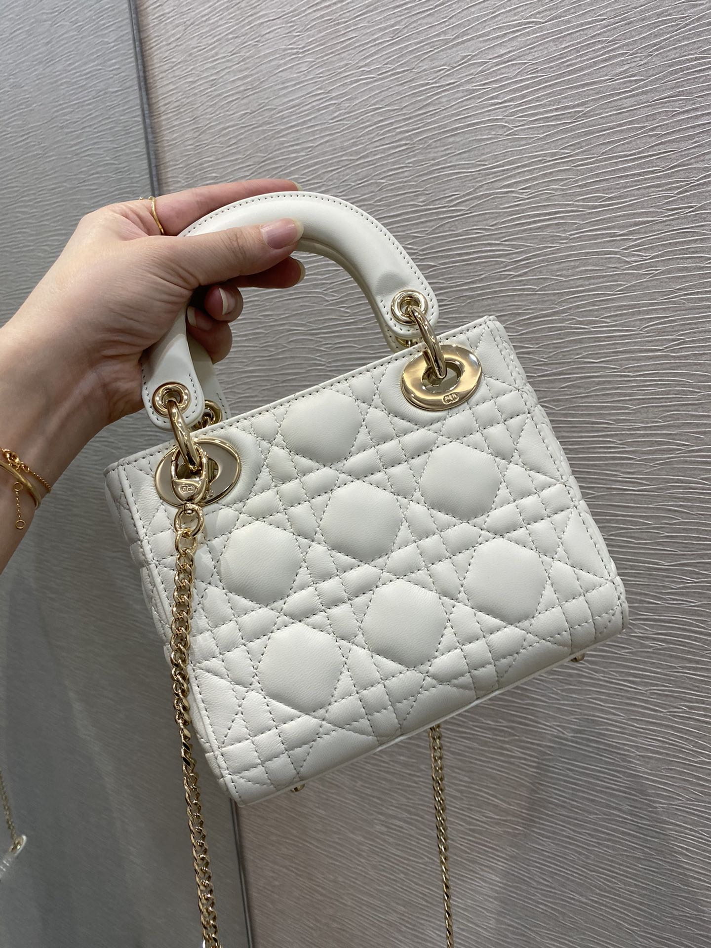 GLAMI Mini Lady Bag White For Women 6.5in/17cm CD M0505SLOI