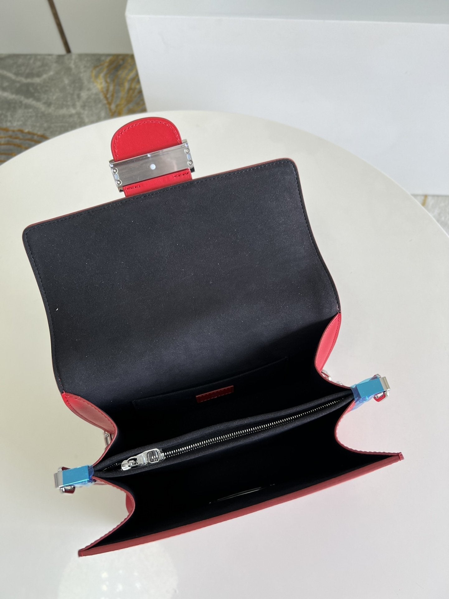 LV Mini Dauphine Bags By Nicolas GhesquiÃƒÂ¨re With Monogram LaGLAMI Red For Women 20cm LV M20359