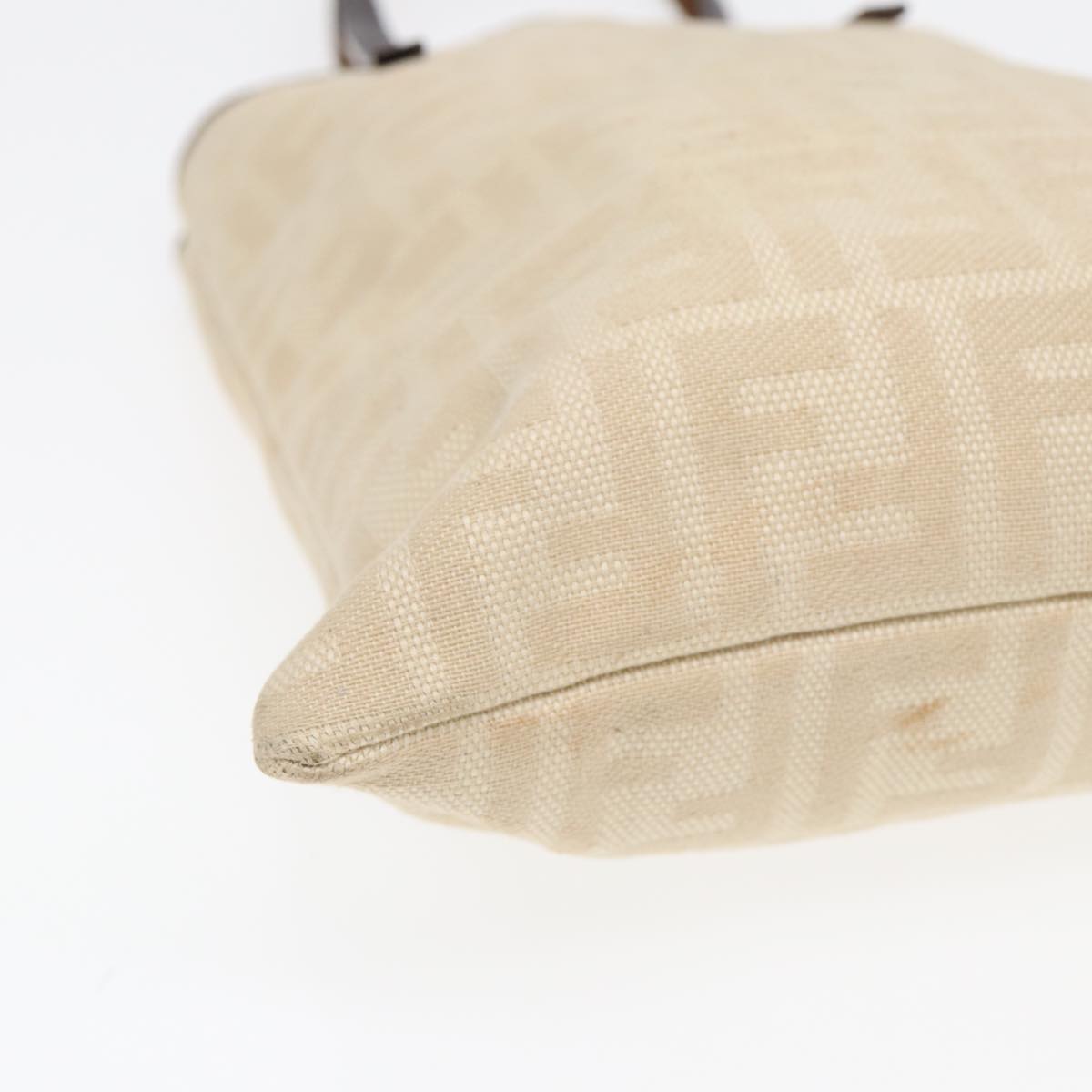 FENDI Zucca Canvas Hand Bag Beige 87916