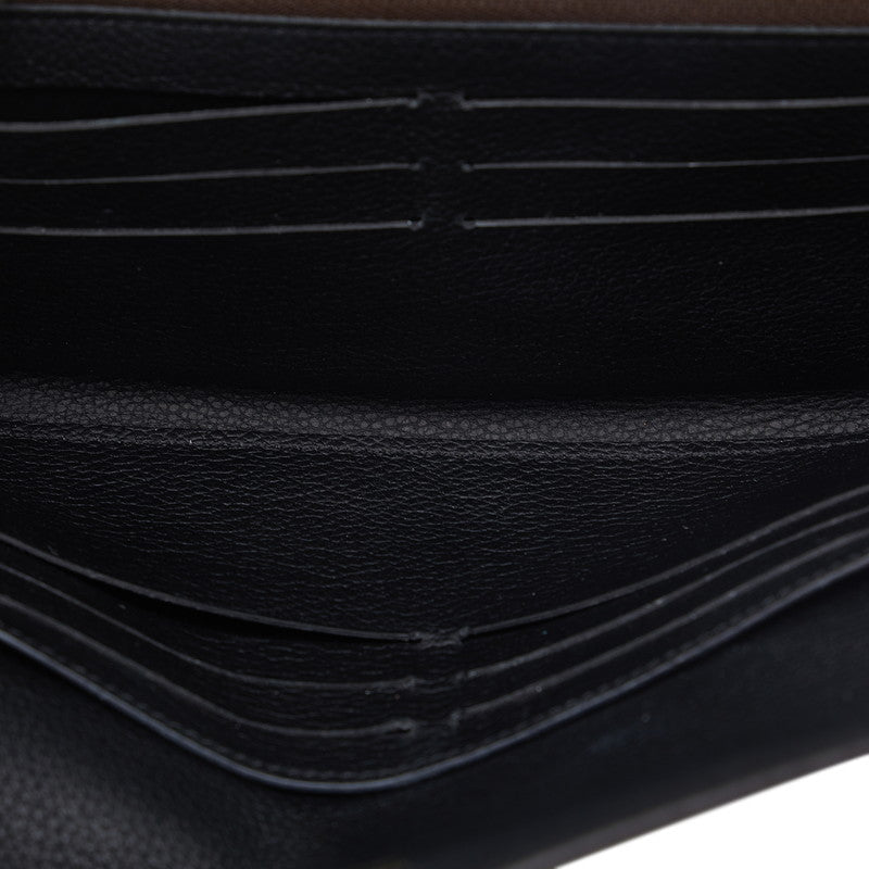 Louis Vuitton Monogram Portfolio Double V Long Wallet M64319 Black Brown PVC Leather  Louis Vuitton