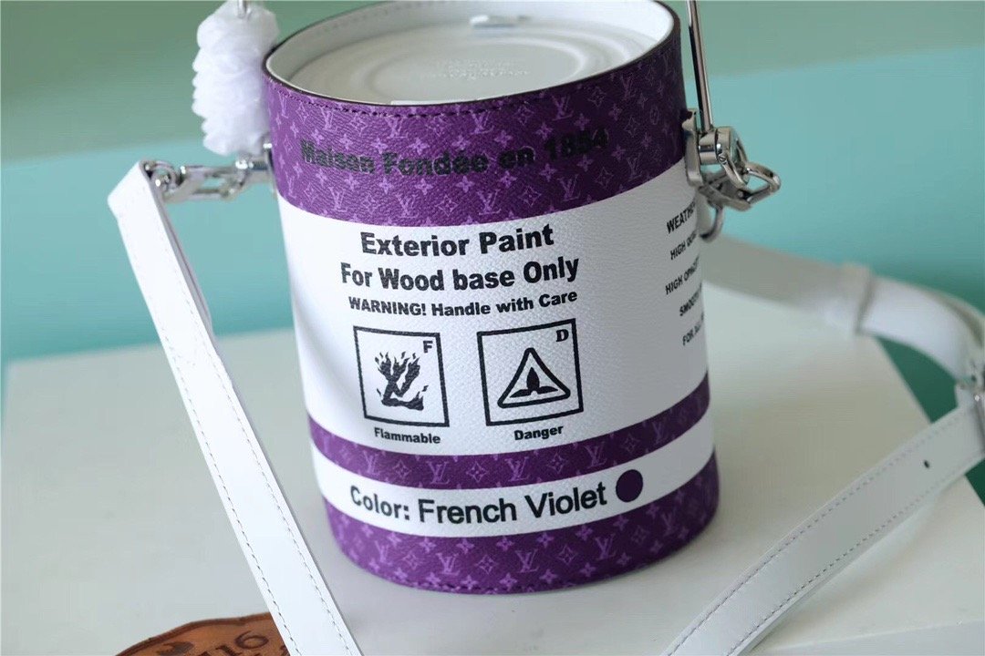 LV Paint Can Coated Canvas By Virgil AblohÃ¢â‚¬â„¢s PurpleFor Women, WomenÃ¢â‚¬â„¢s Bags, Shoulder And Crossbody Bags 6.7in/17cm LV M81591