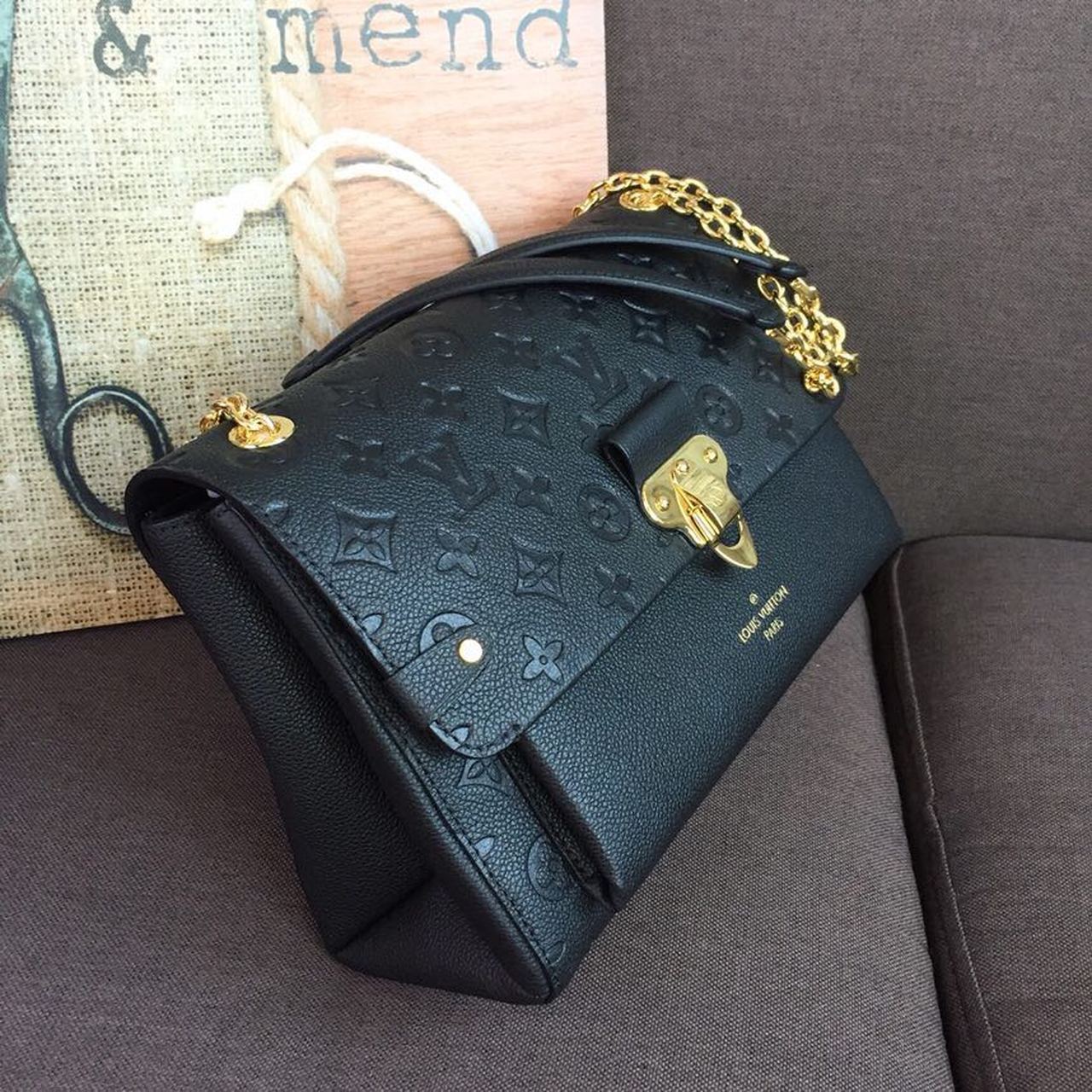 LV Vavin MM Monogram Empreinte Black For Women, WomenÃ¢â‚¬â„¢s Handbags, Shoulder And Crossbody Bags 9.8in/25cm LV M44150