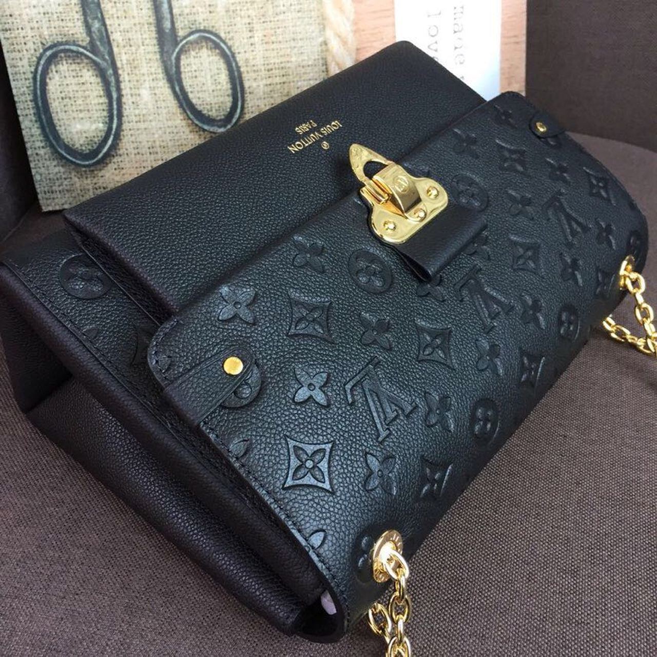 LV Vavin MM Monogram Empreinte Black For Women, WomenÃ¢â‚¬â„¢s Handbags, Shoulder And Crossbody Bags 9.8in/25cm LV M44150