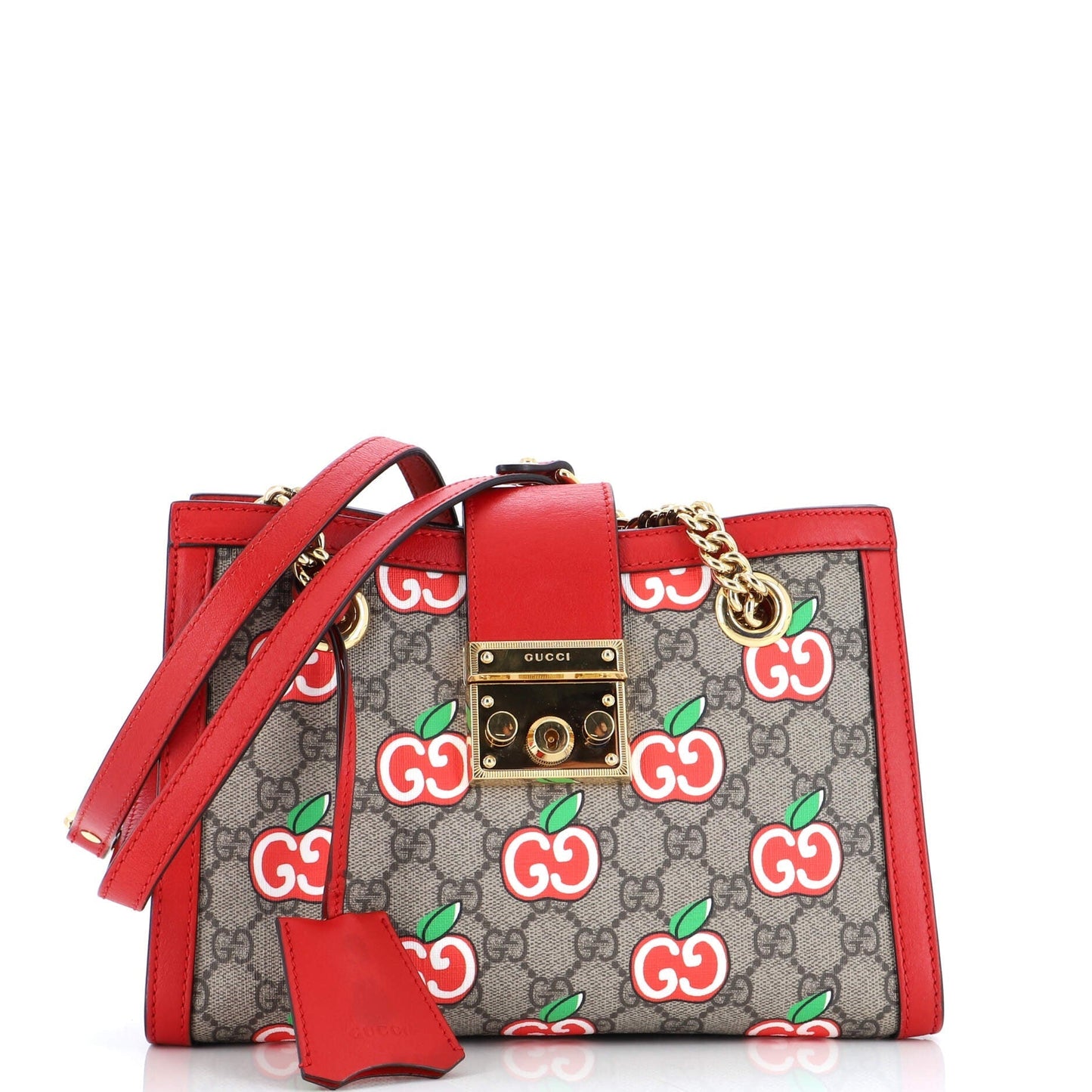 Padlock Chain Tote Printed GG Coated Canvas Small