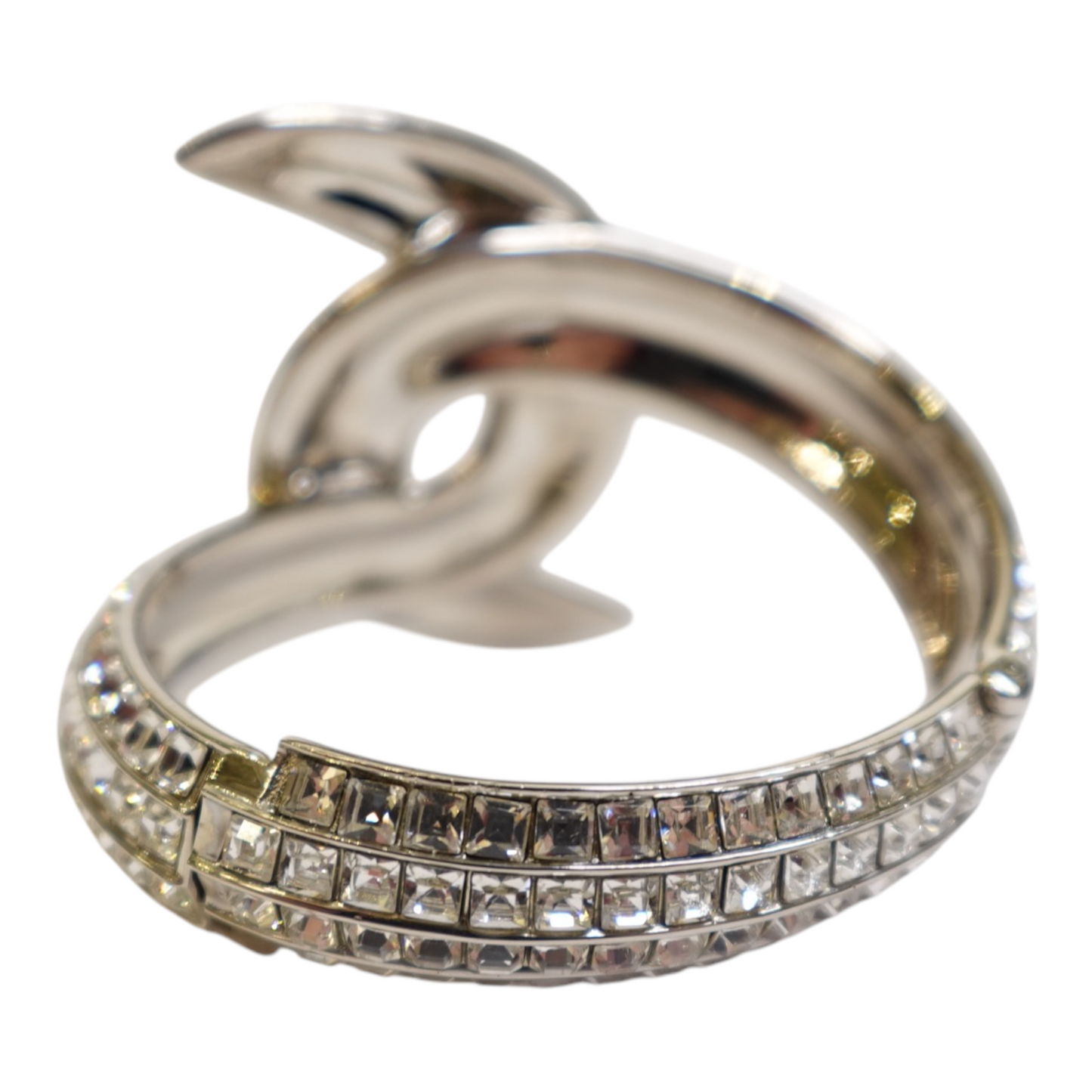 Chanel CC Crystal Cuff Bracelet